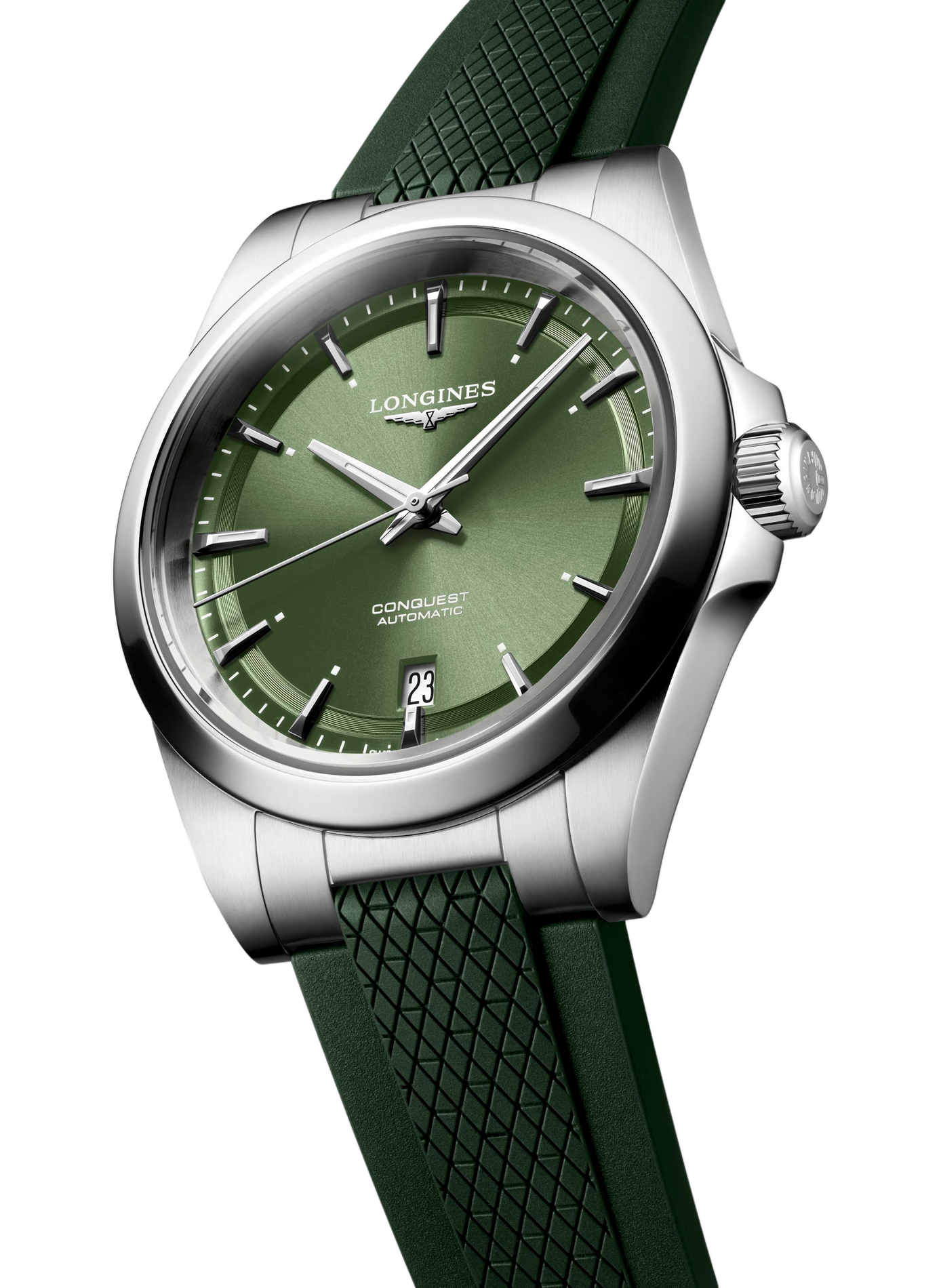 Montre automatique Conquest 2023 en caoutchouc LONGINES Vert
