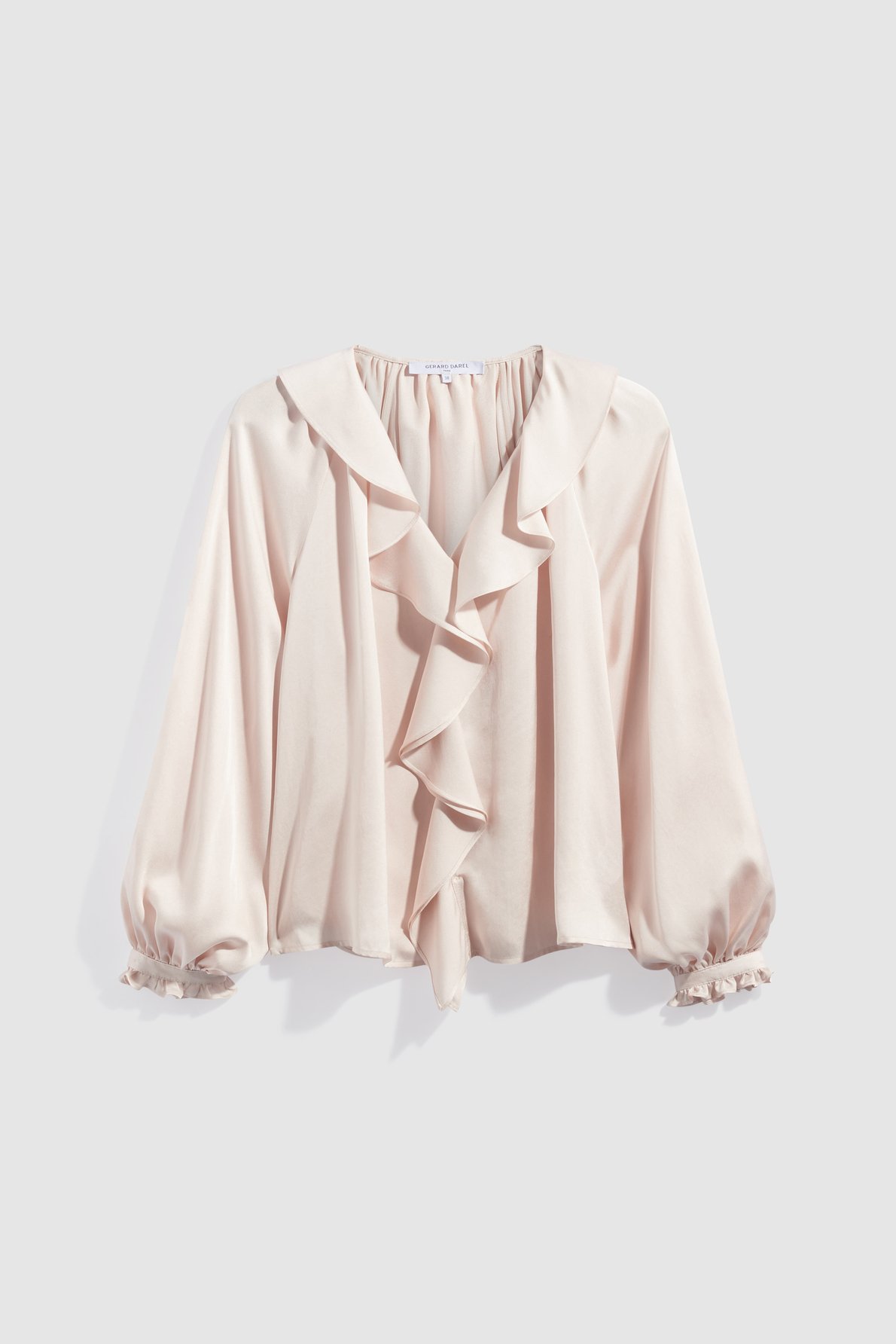 Chemise en satin à volants - lori GERARD DAREL Beige