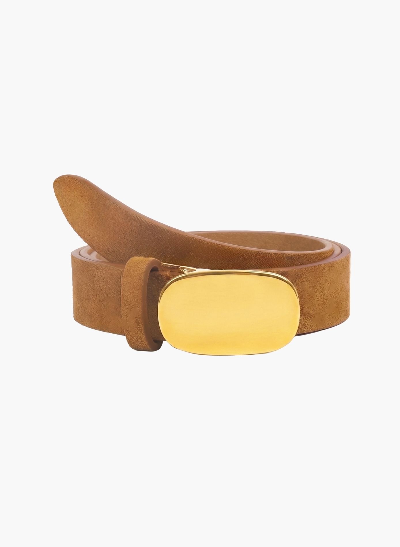Ceinture gaïa cuir daim JULES & JENN Marron
