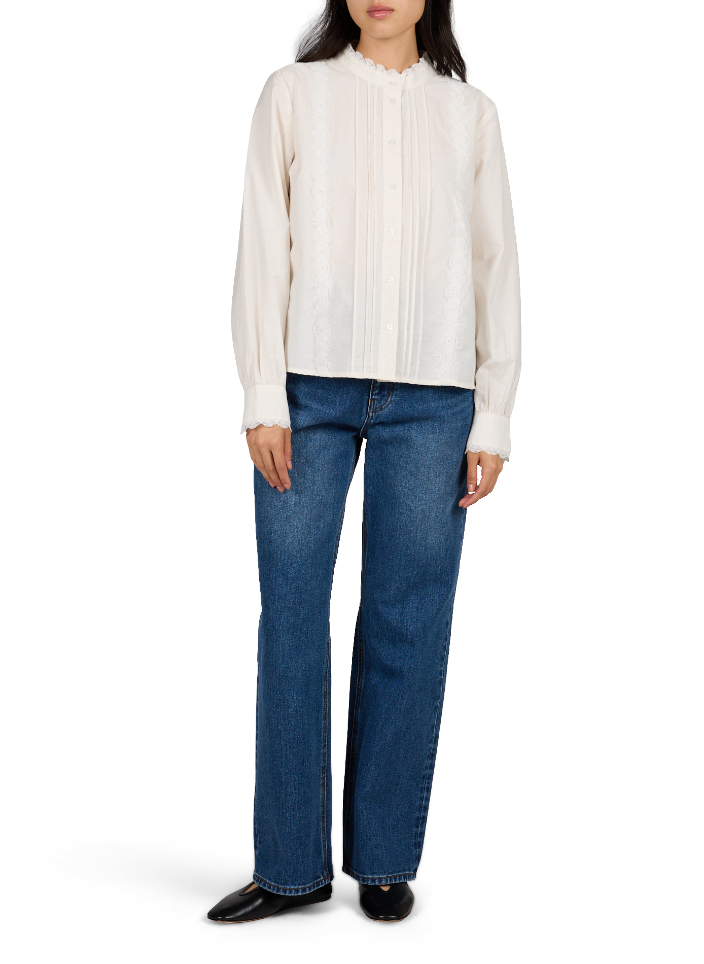 Wide cotton jeans DUNST Blue
