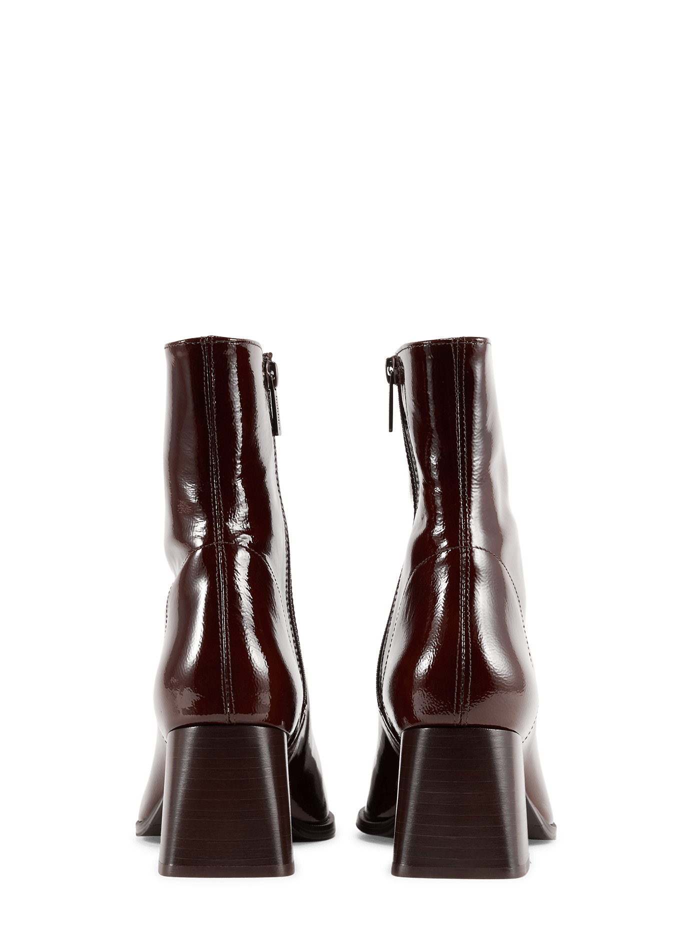 Bottines Marlie à bout carré en cuir  BOBBIES Marron