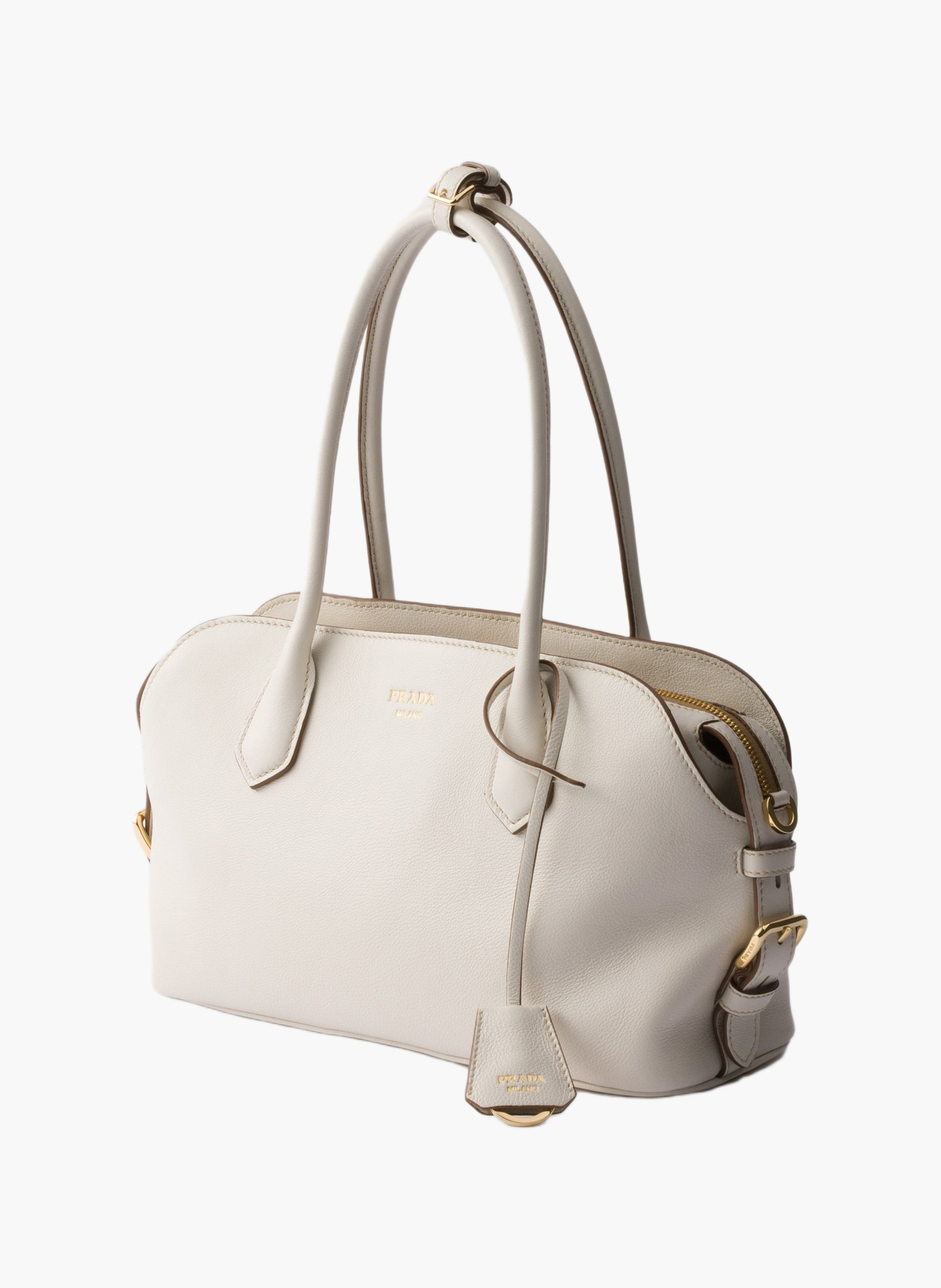 Cabas prada signet en cuir PRADA Beige