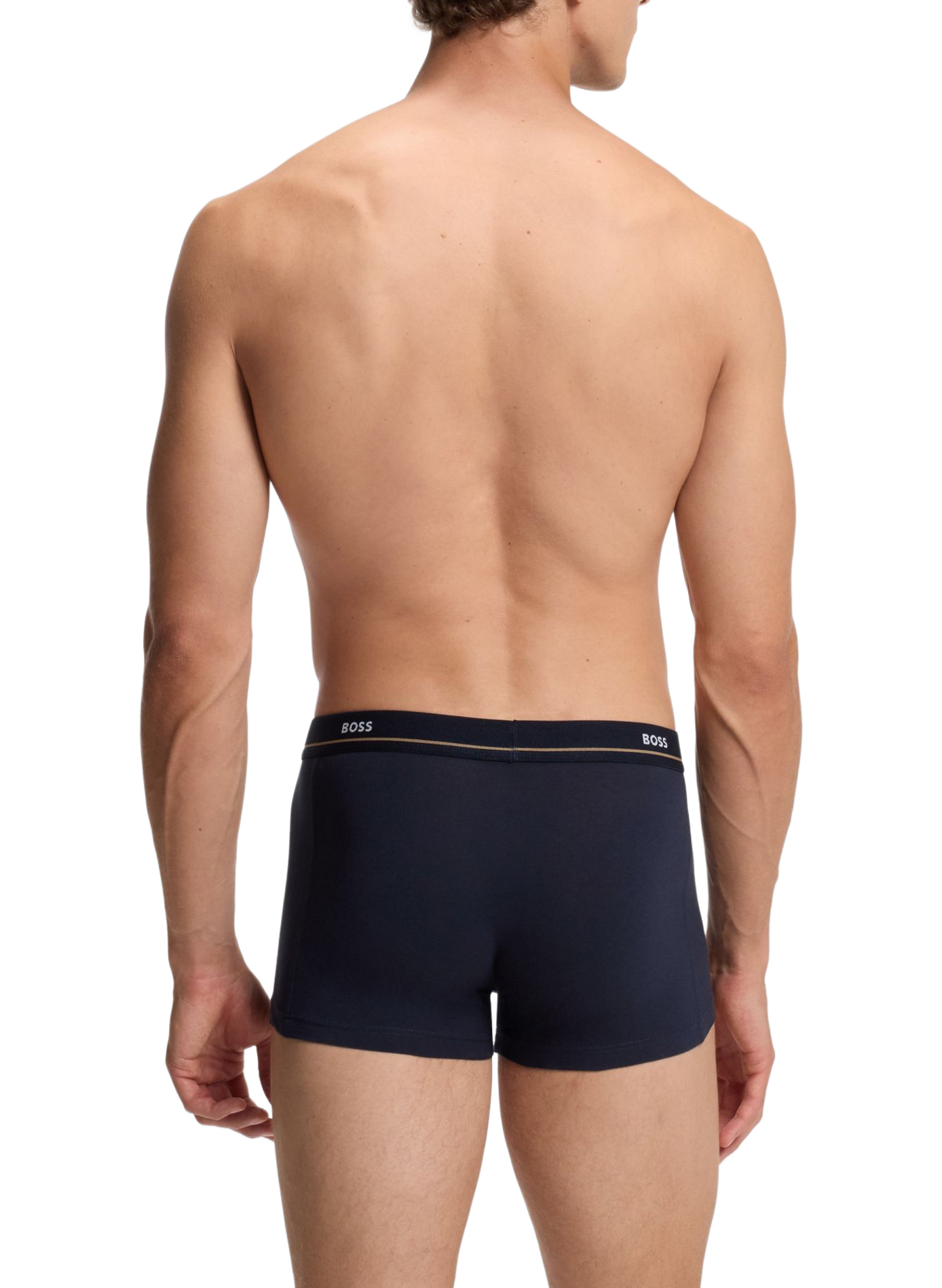 Lot de 5 boxers unis en coton mélangé BOSS Multicolore