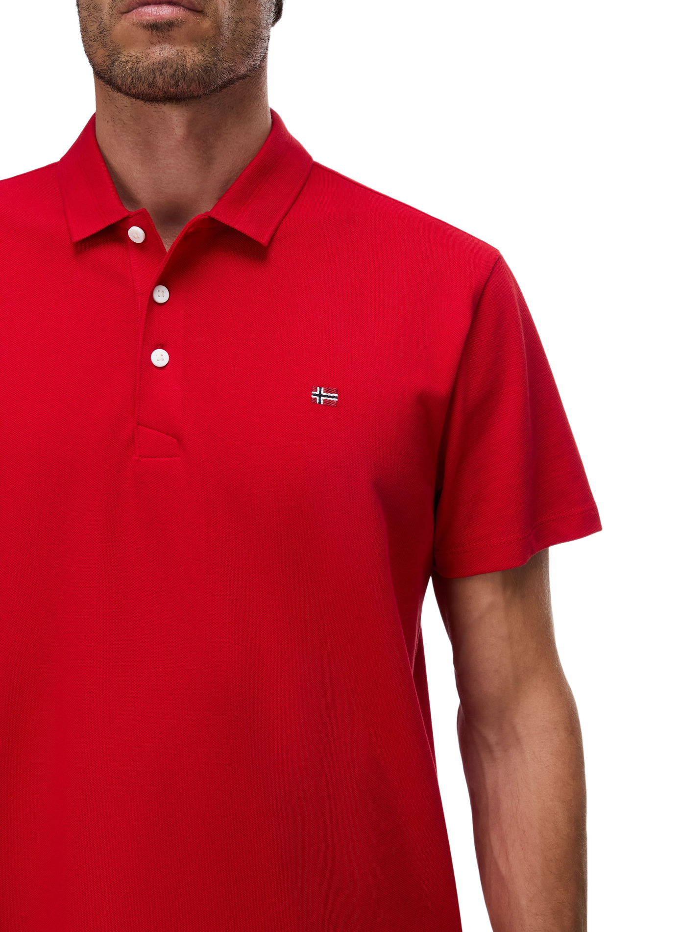 Straight cotton polo shirt NAPAPIJRI Red