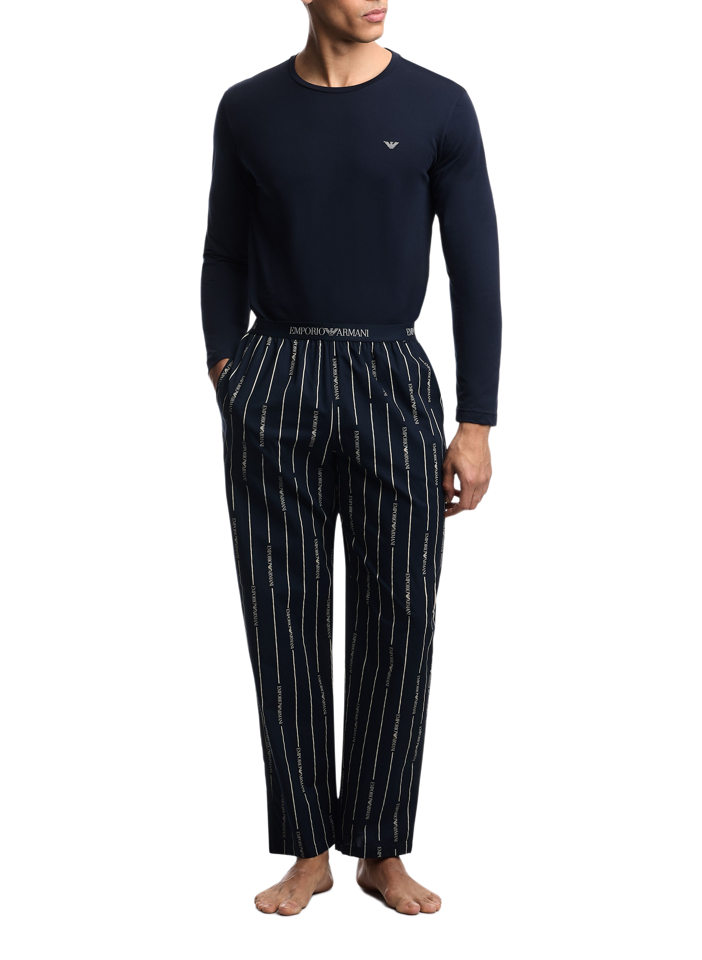 Lange pyjamaset EMPORIO ARMANI Blauw