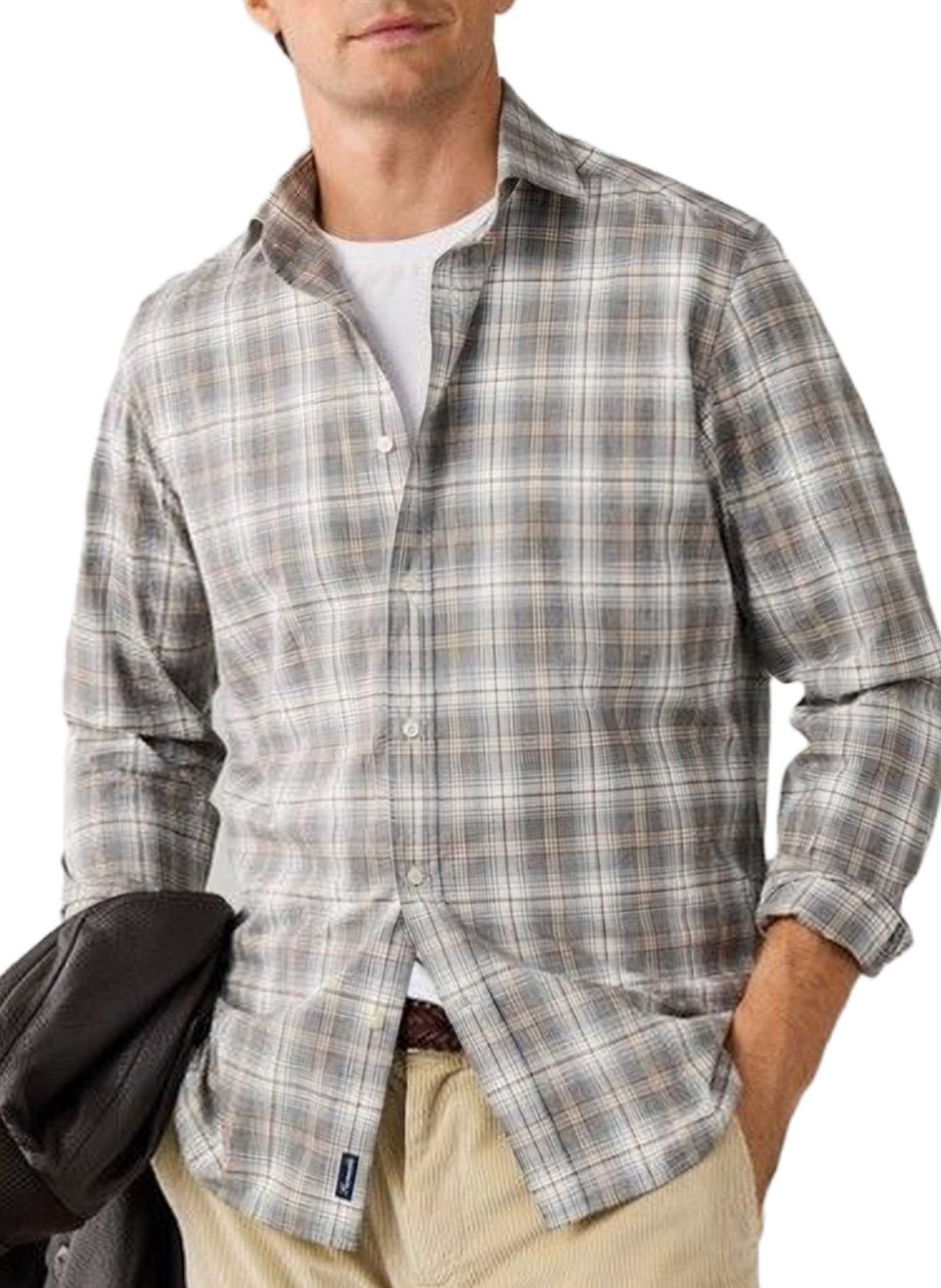 Classic checkered cotton shirt FACONNABLE Brown