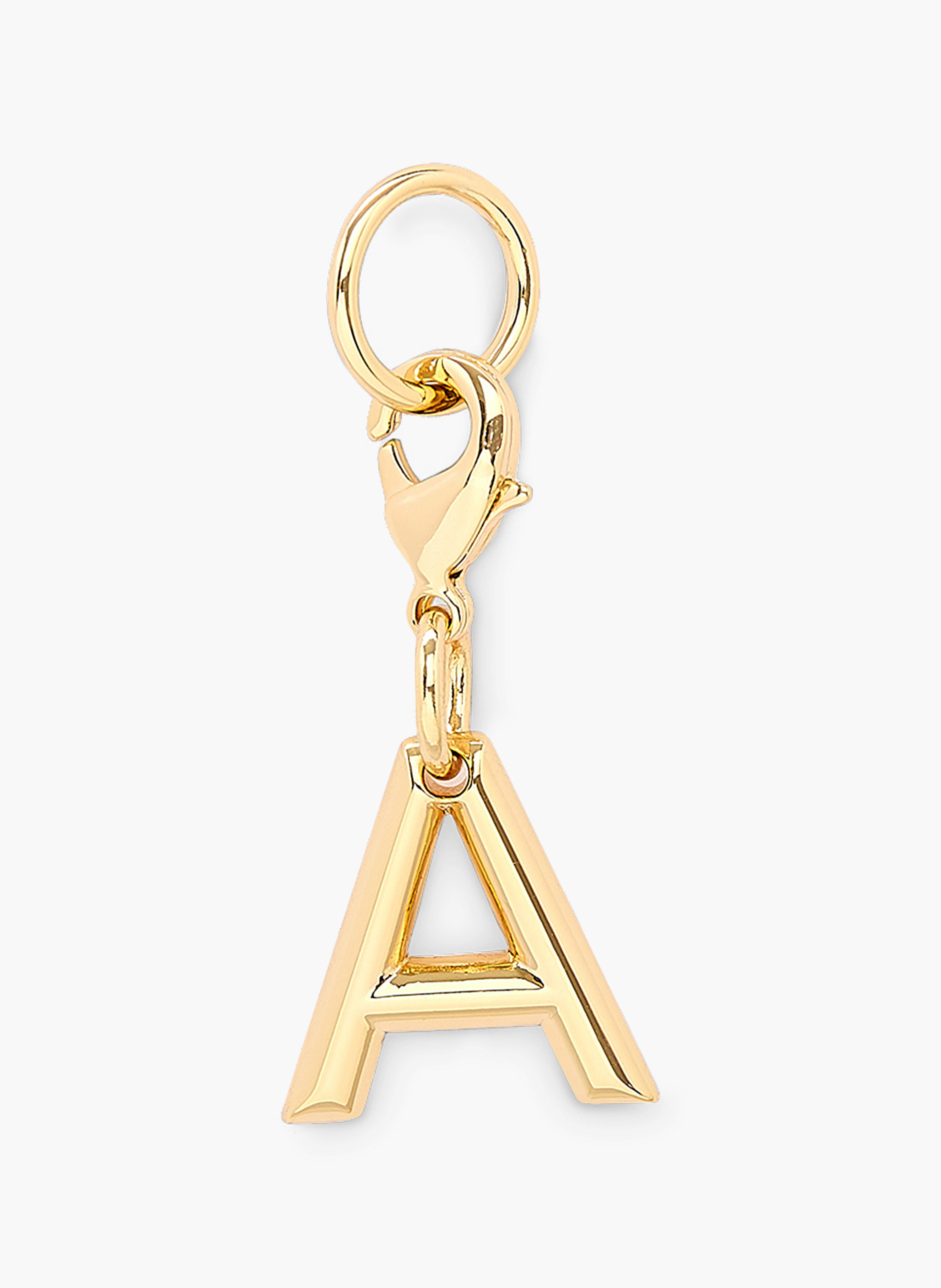 Charme métallique doré officiel lancel, lettre a, finition polie. LANCEL Doré