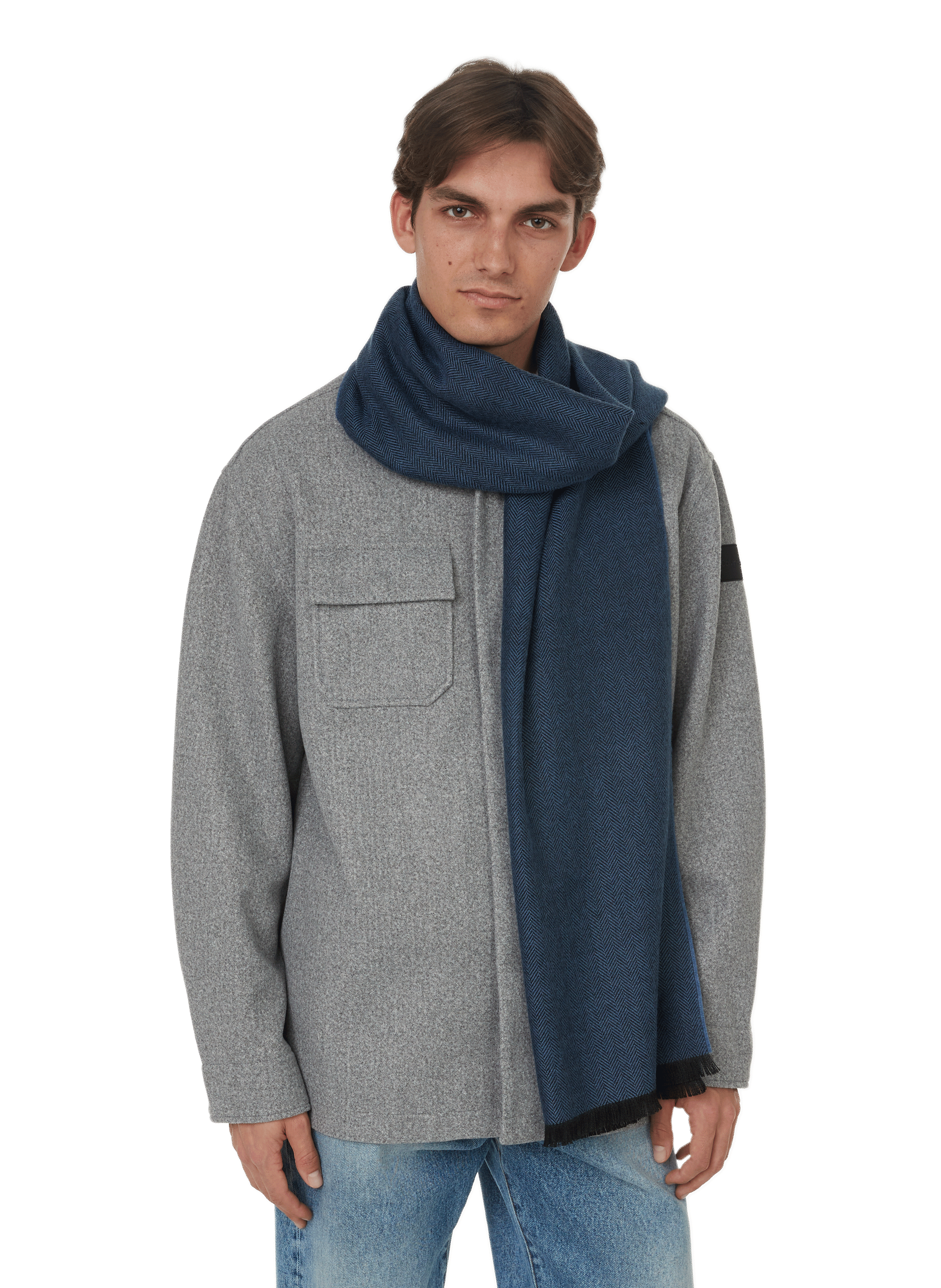 Chevron scarf SAISON 1865 Blue