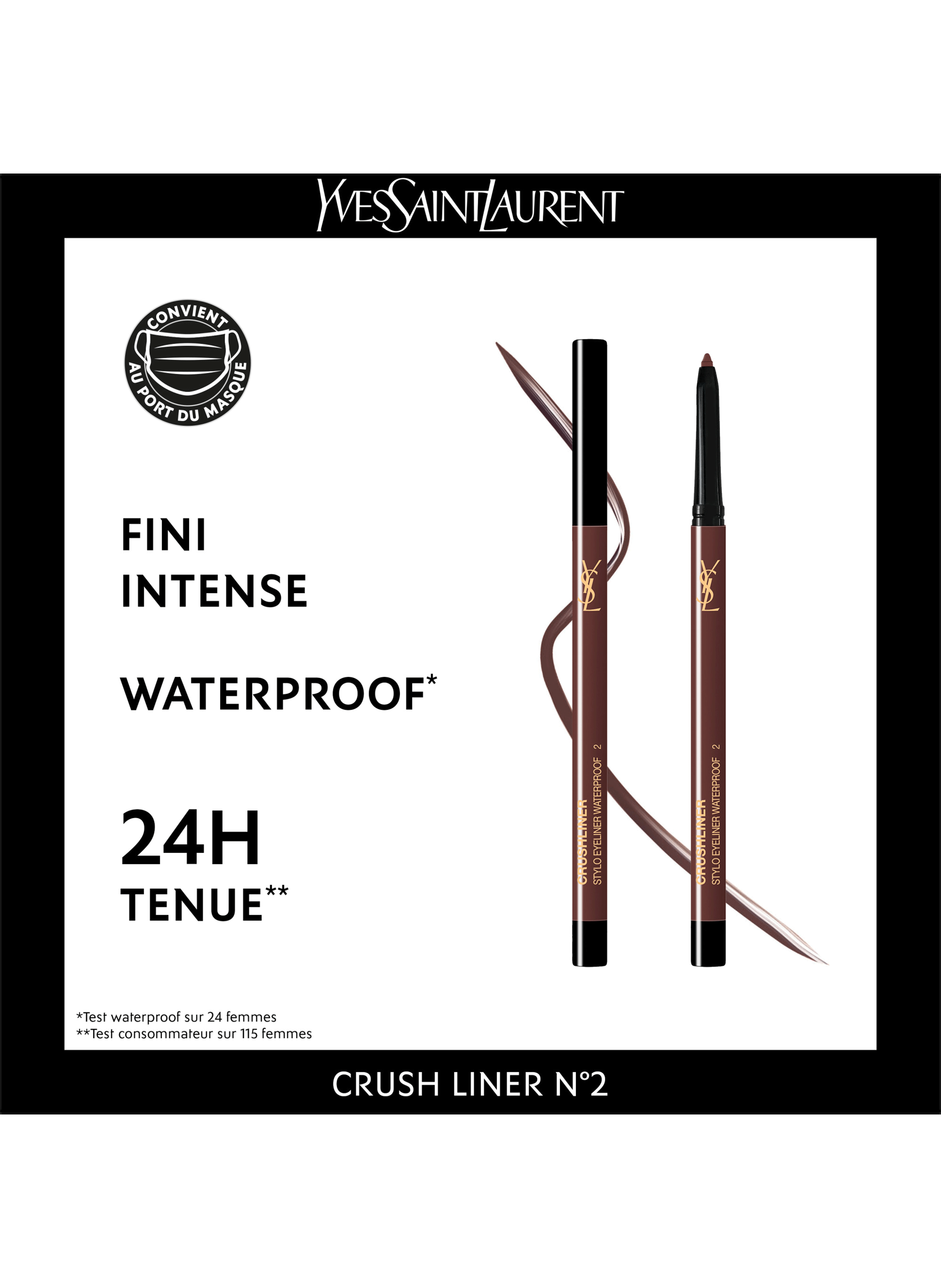 Crushliner crayon yeux YVES SAINT LAURENT N°2 brun universel