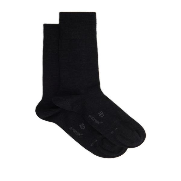 Shop Dore Dore Wool And Cotton Socks In Grey