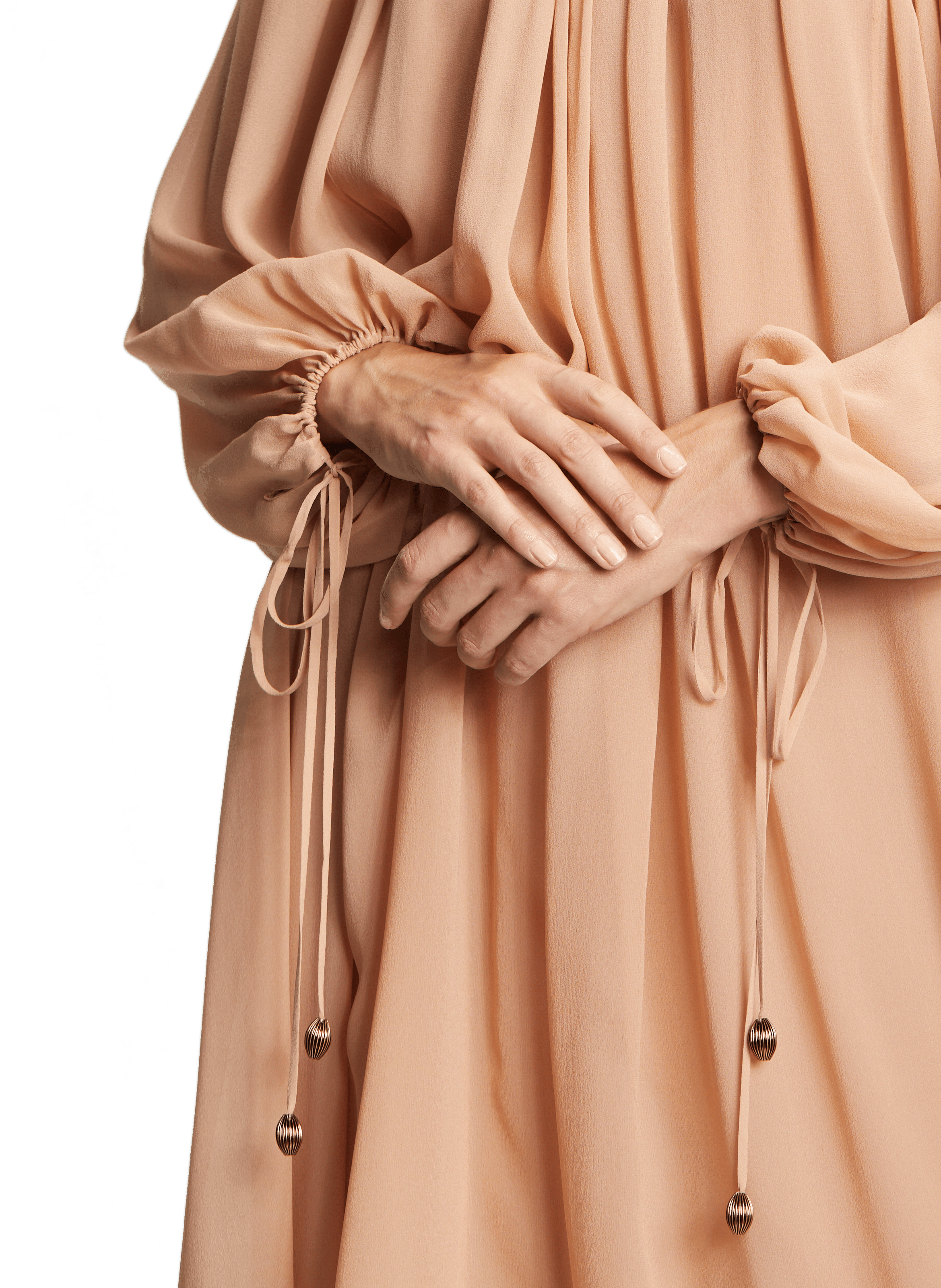 Long silk dress CHLOÉ Brown