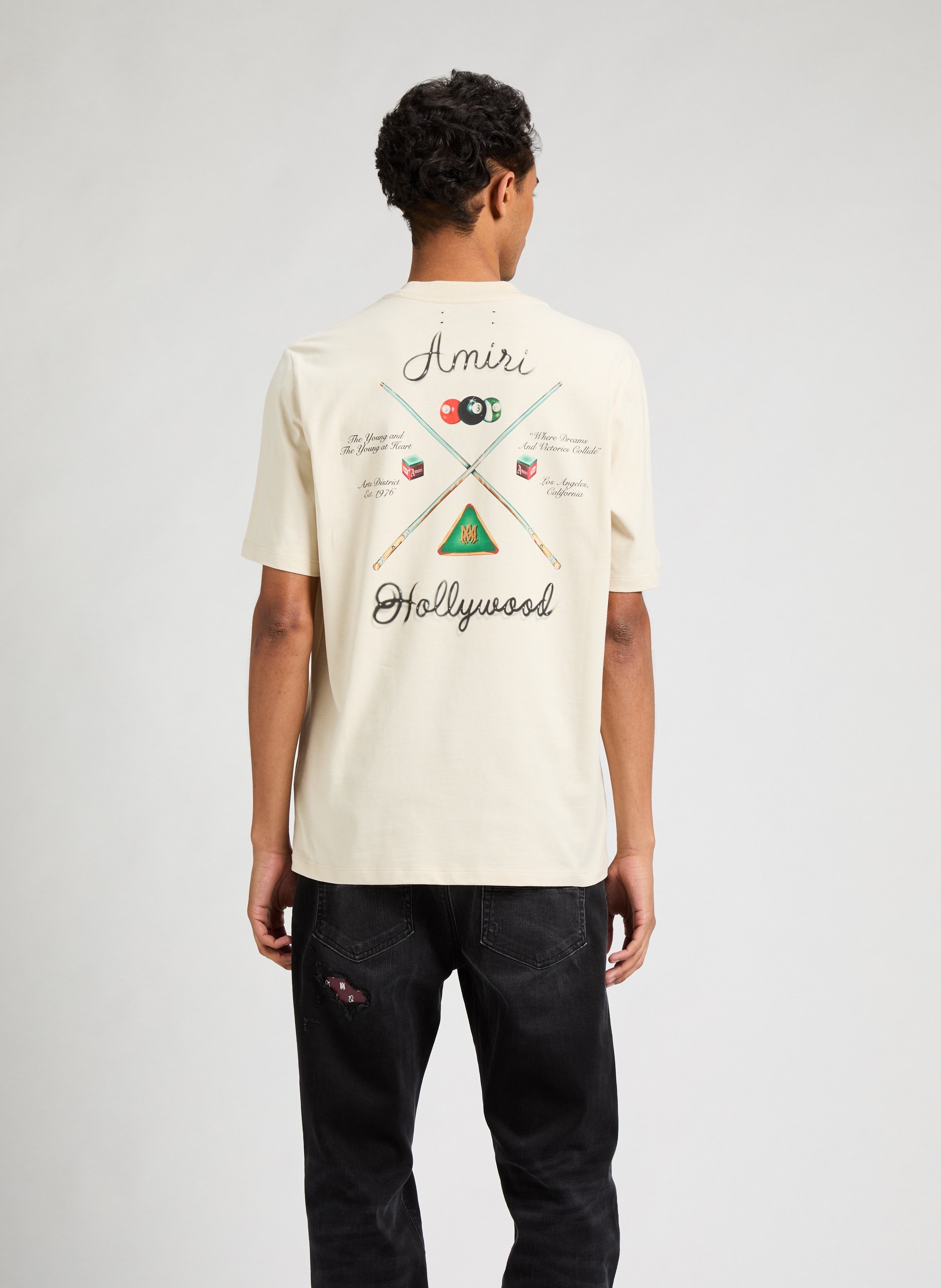 T-shirt motif Billard  AMIRI Beige