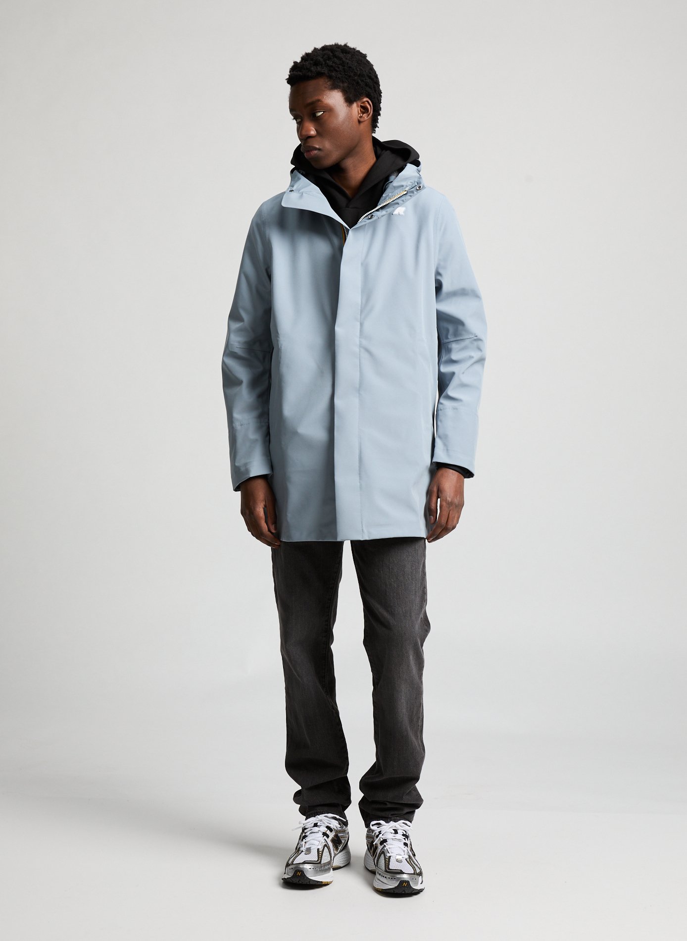 Recycled polyester and cotton hoodie Black