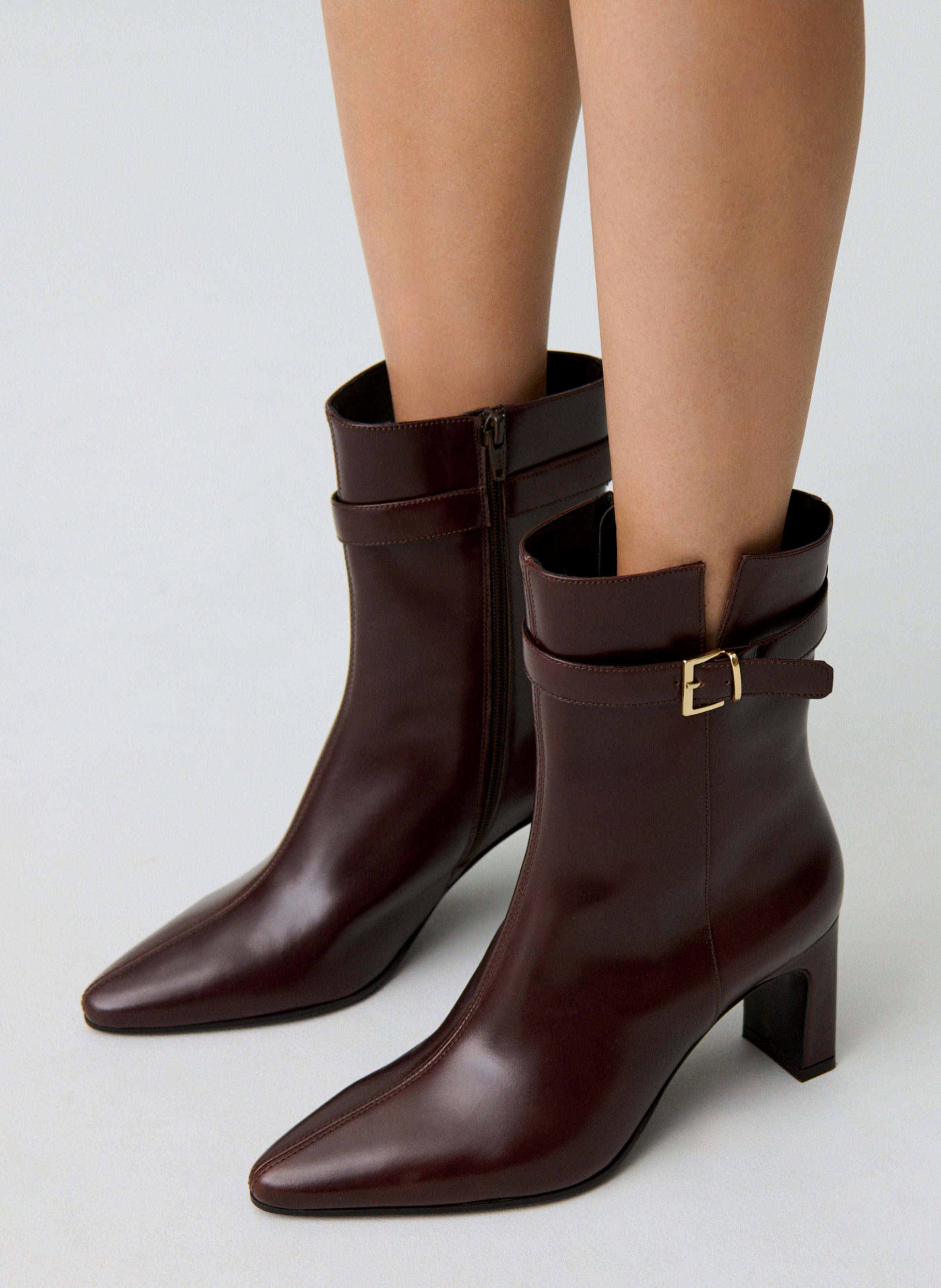 Bottines en cuir anderson CLAUDIE PIERLOT Marron