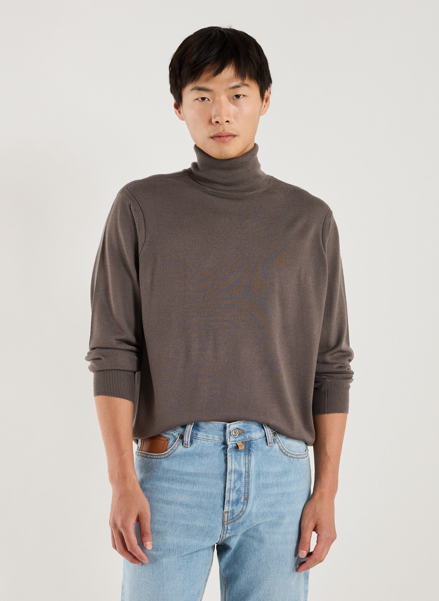 ARMANI EXCHANGE Wool blend turtleneck jumper Brown
