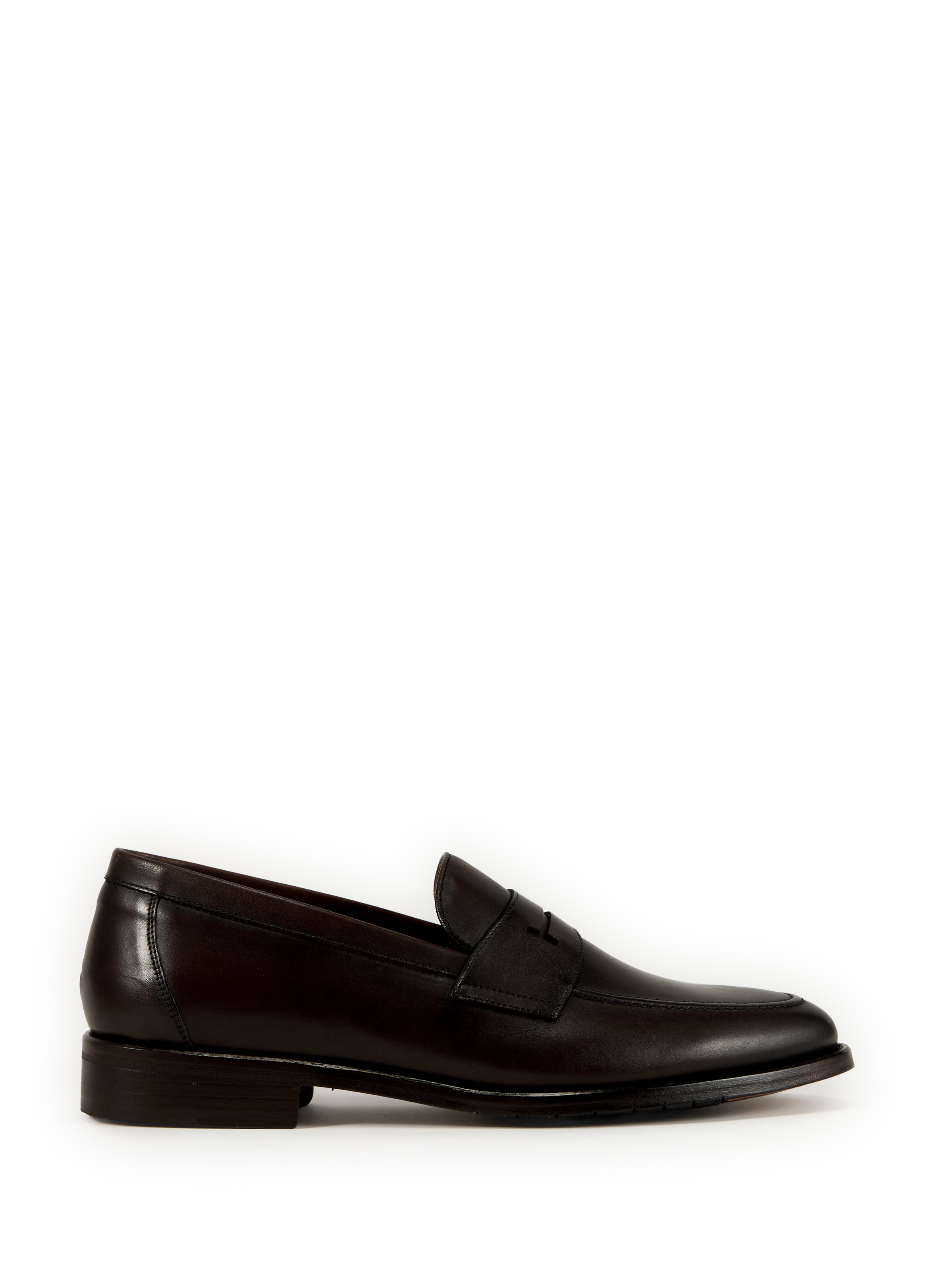 HACKETT Mocassins unis en cuir Marron