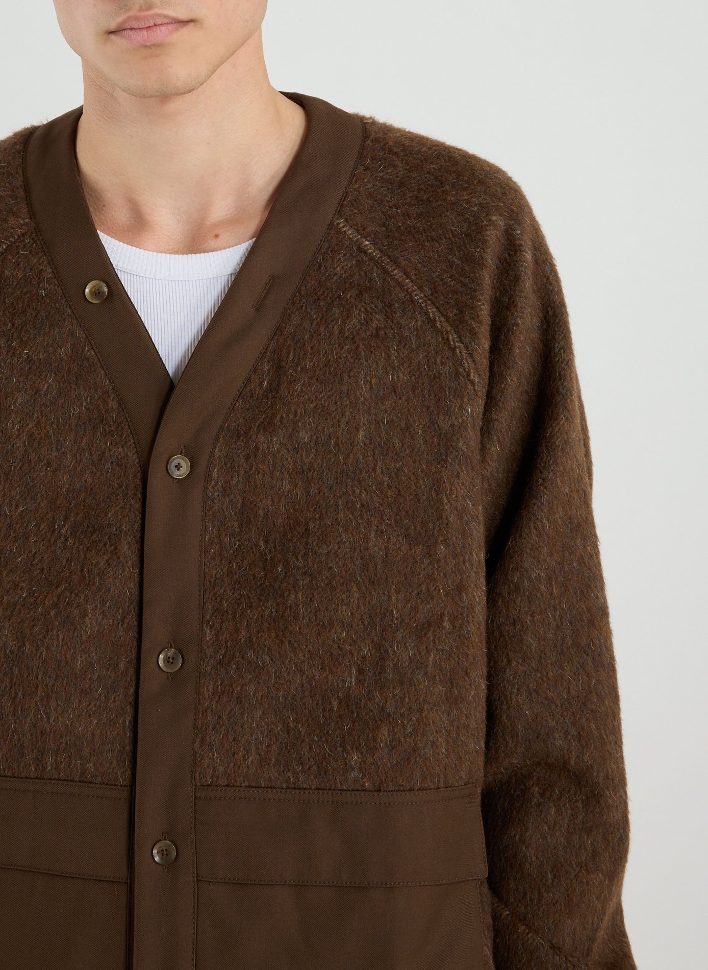 Mixed wool cardigan MERELY MADE Brown