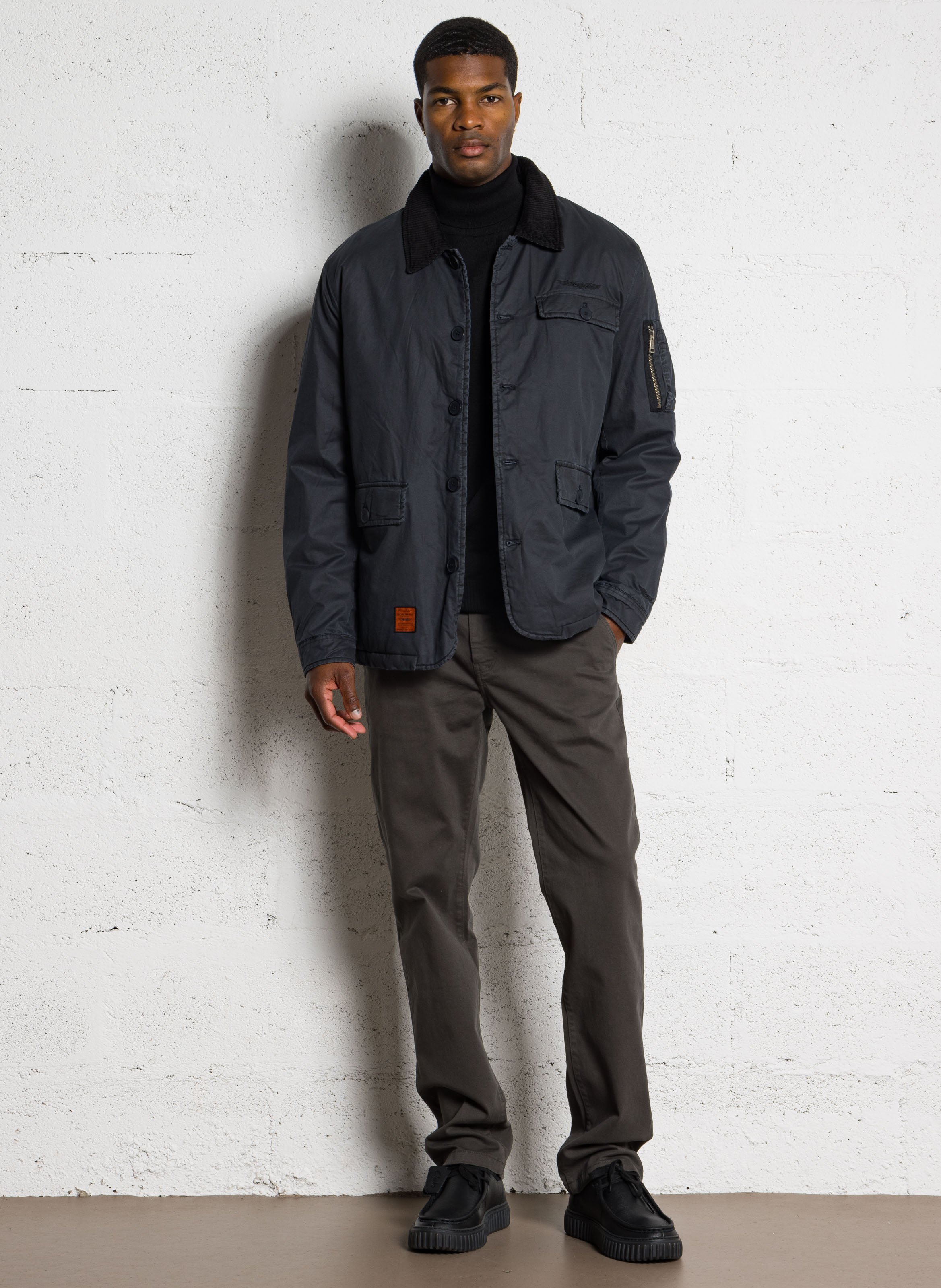 Pantalon chino uni en coton mélangé heritage ARMOR-LUX Kaki