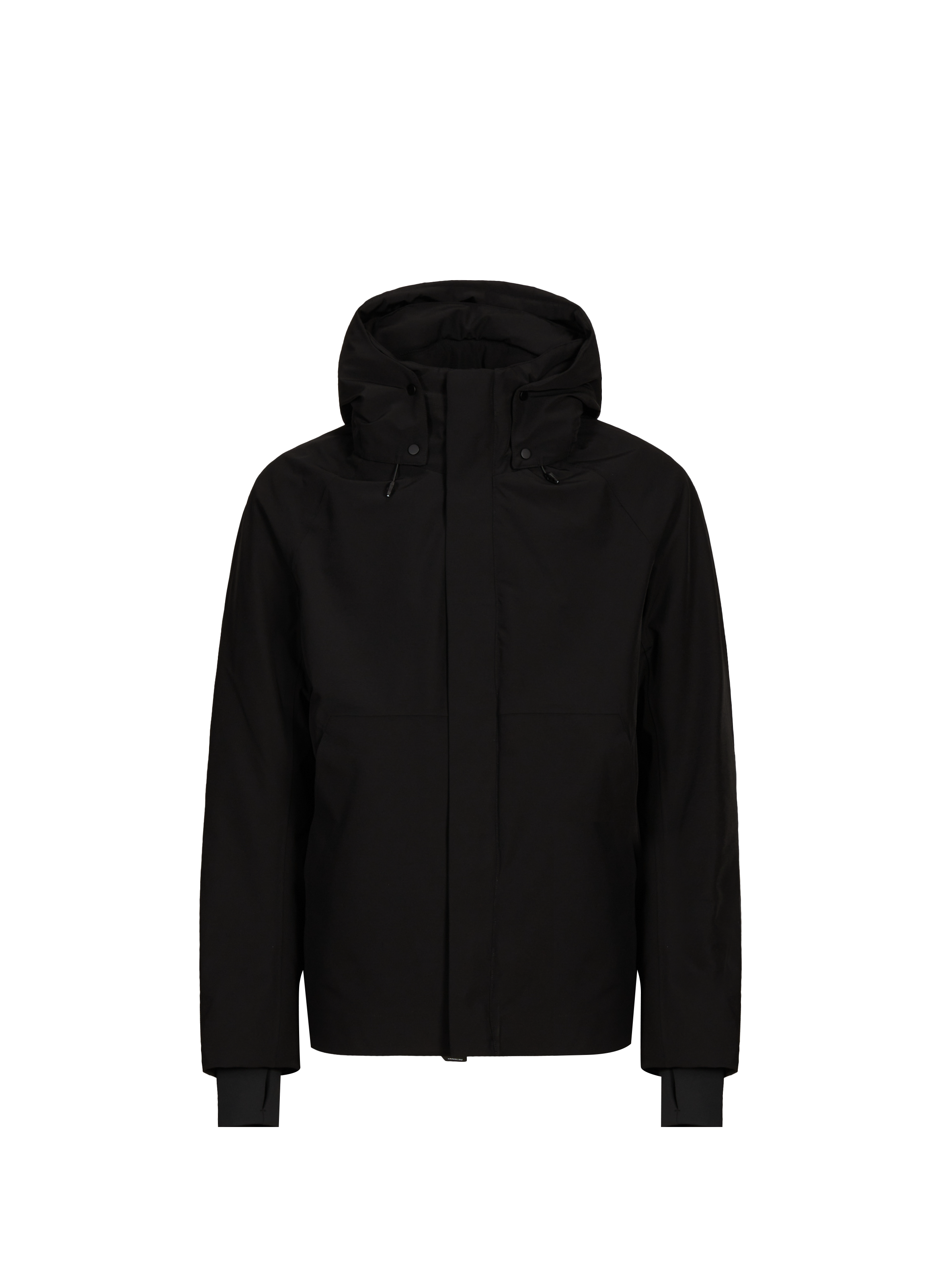 KRAKATAU Parka col montant à capuche amovible Black