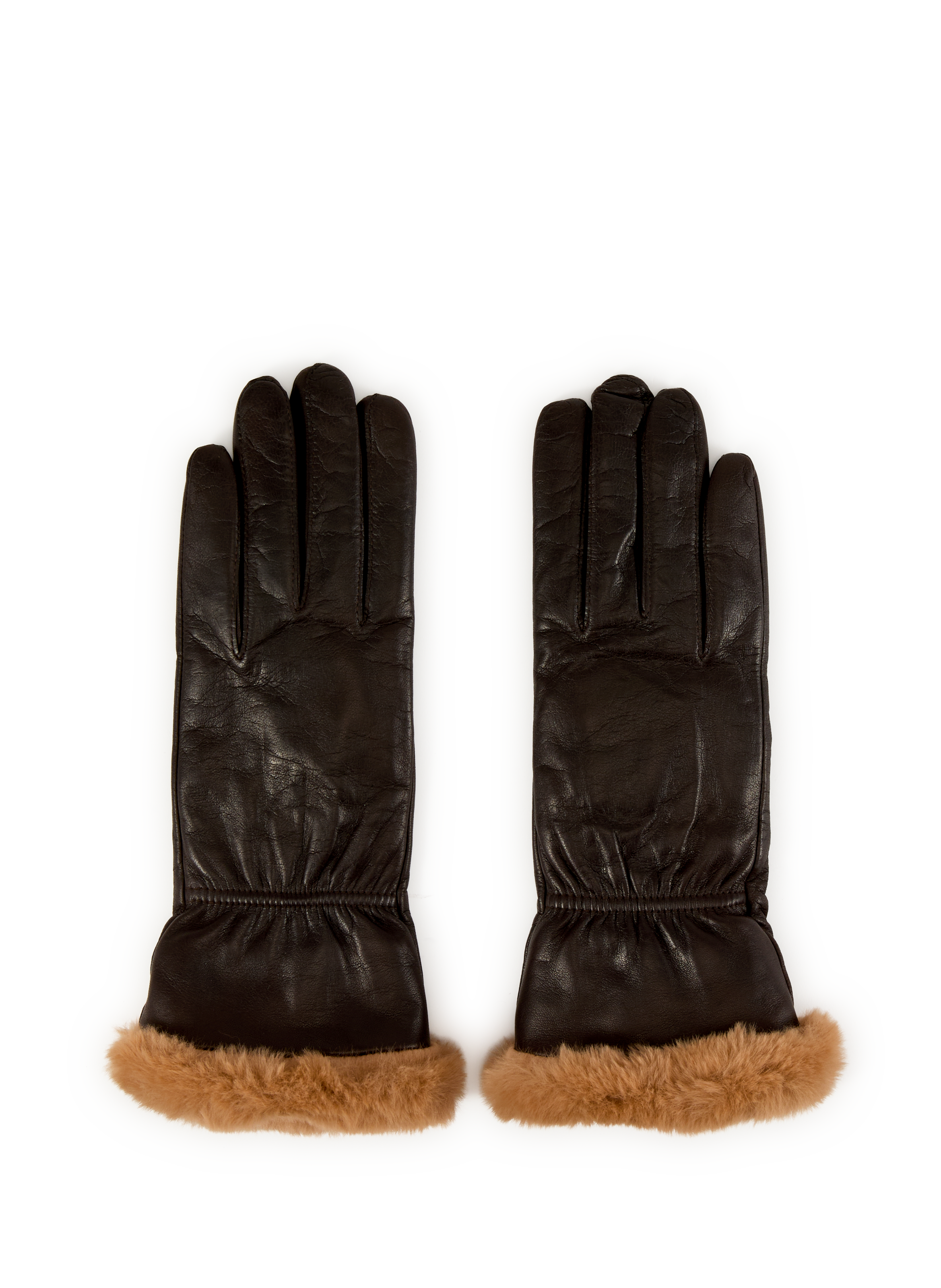 SAISON 1865 Gants en cuir d'agneau Marron