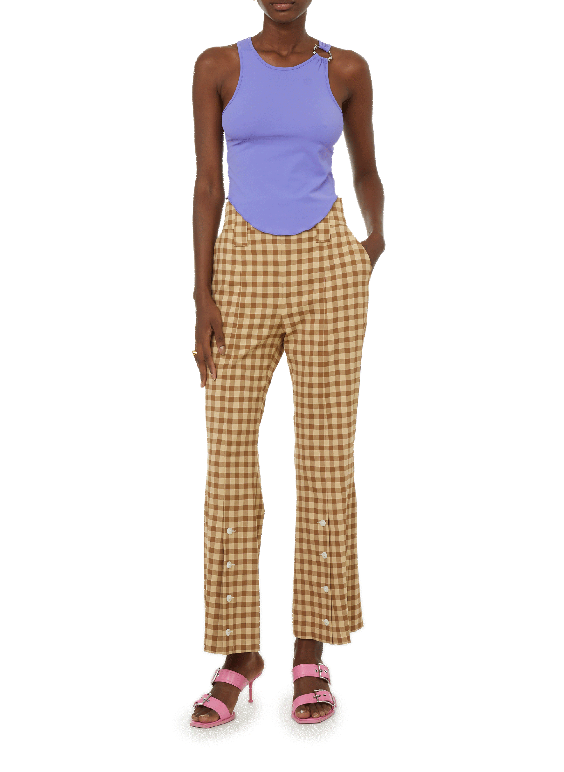 Silver earrings  EYE M - ILEANA MAKRI Orange