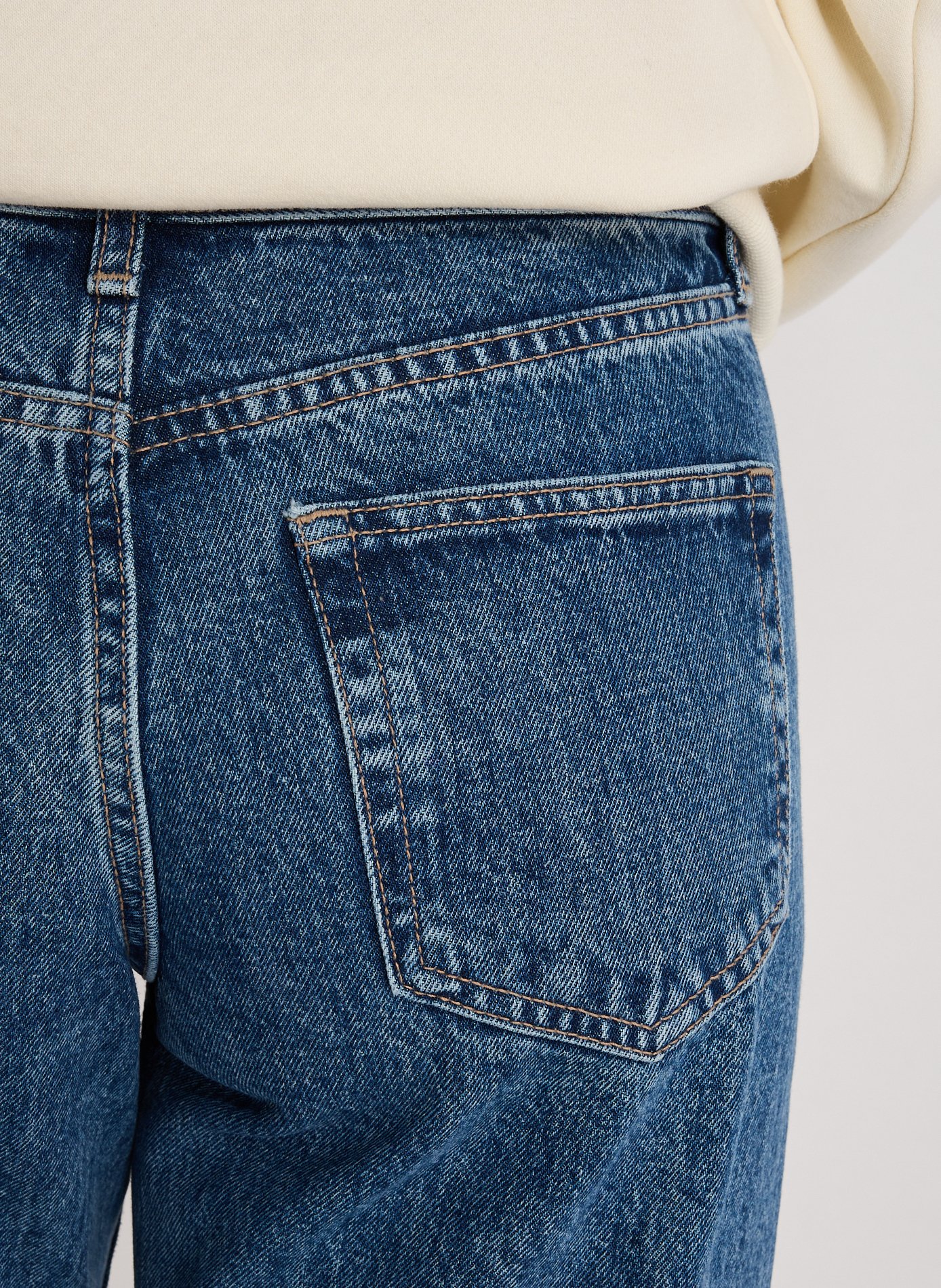 Jean cinq poches en coton TOPSHOP Bleu