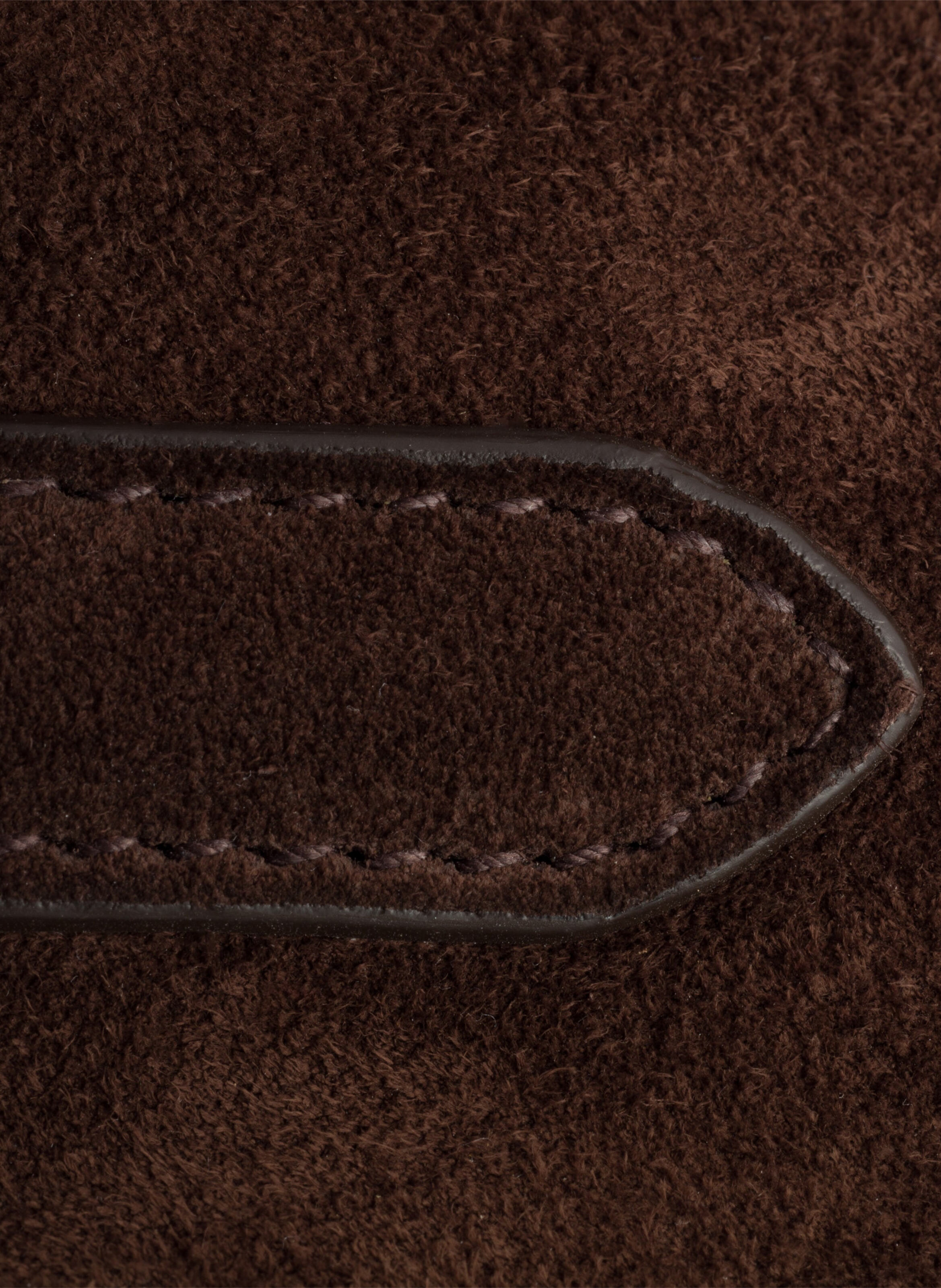 Sac à bandoulière en suède PRADA Marron