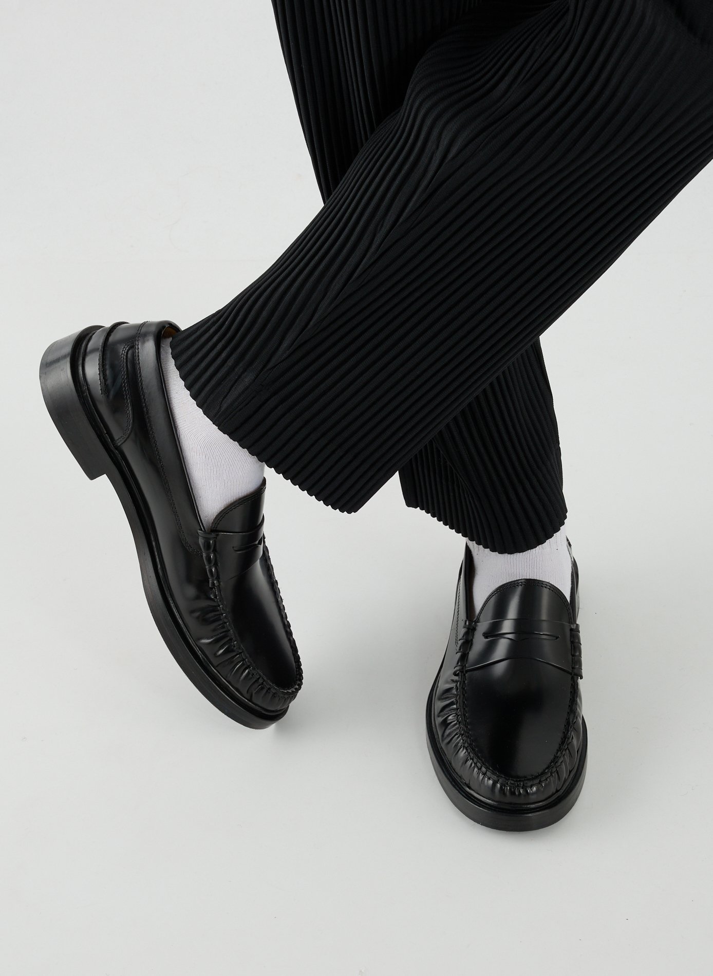 Leather Allen loafers BOBBIES Black