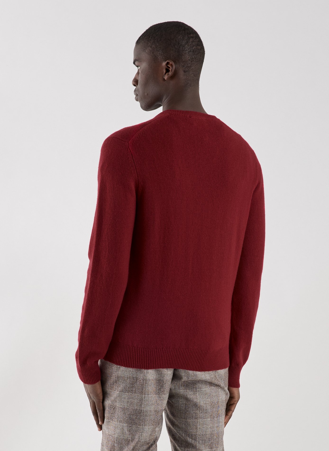 Straight V-neck wool jumper HACKETT Red