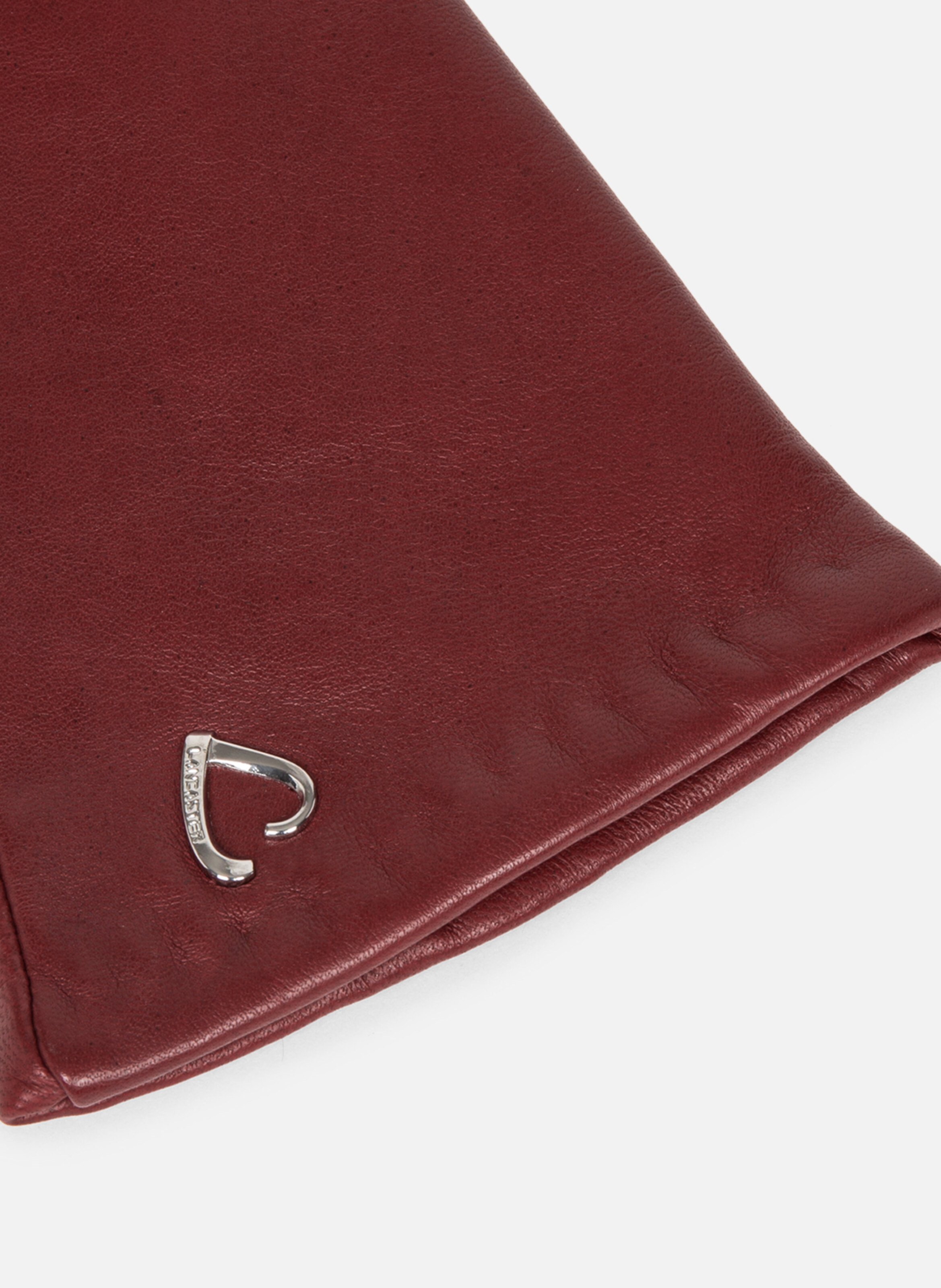 Gants en cuir d'agneau lisse LANCASTER Rouge