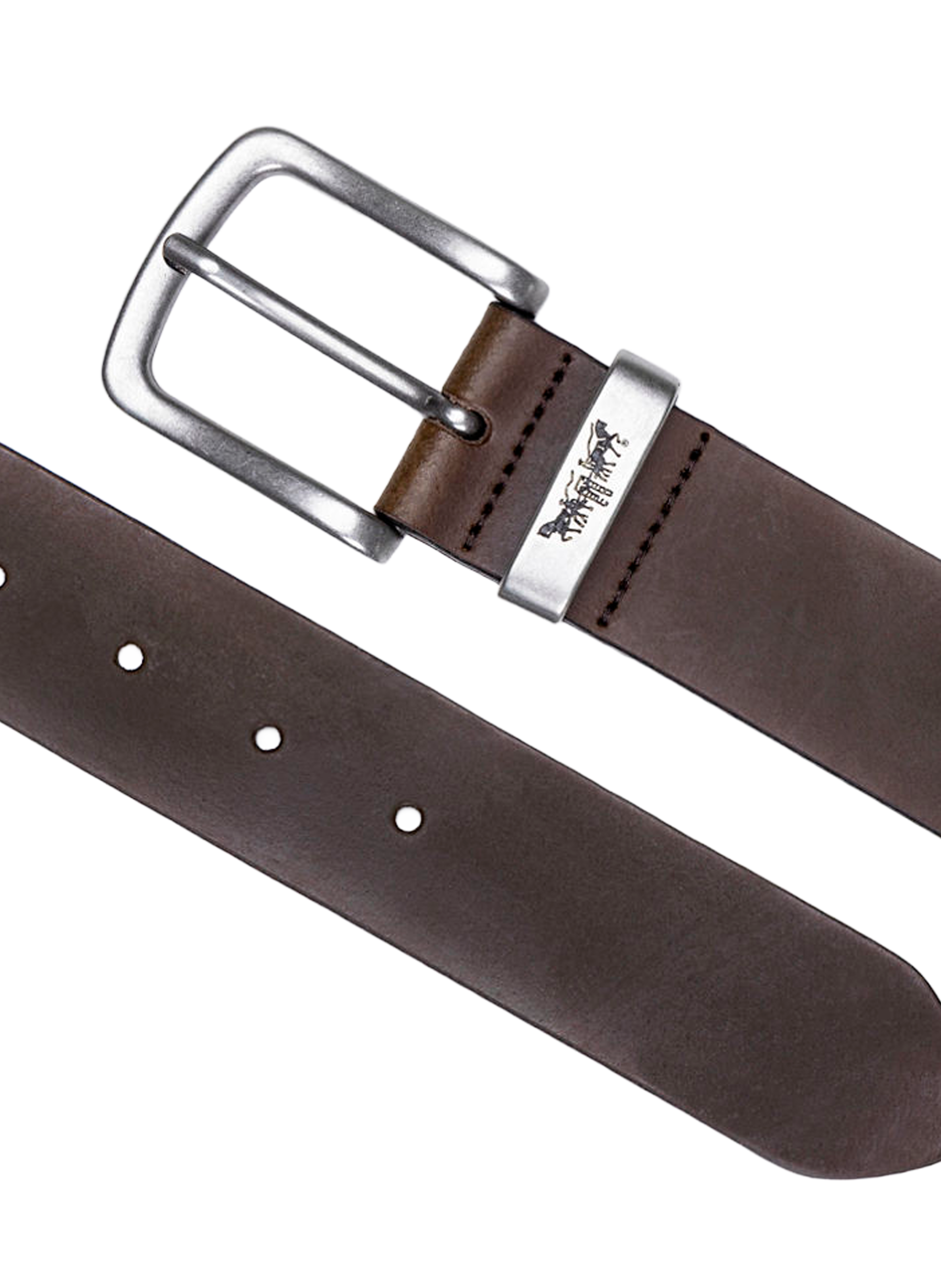 Ceinture unie en cuir LEVIS ACCESSOIRES Marron