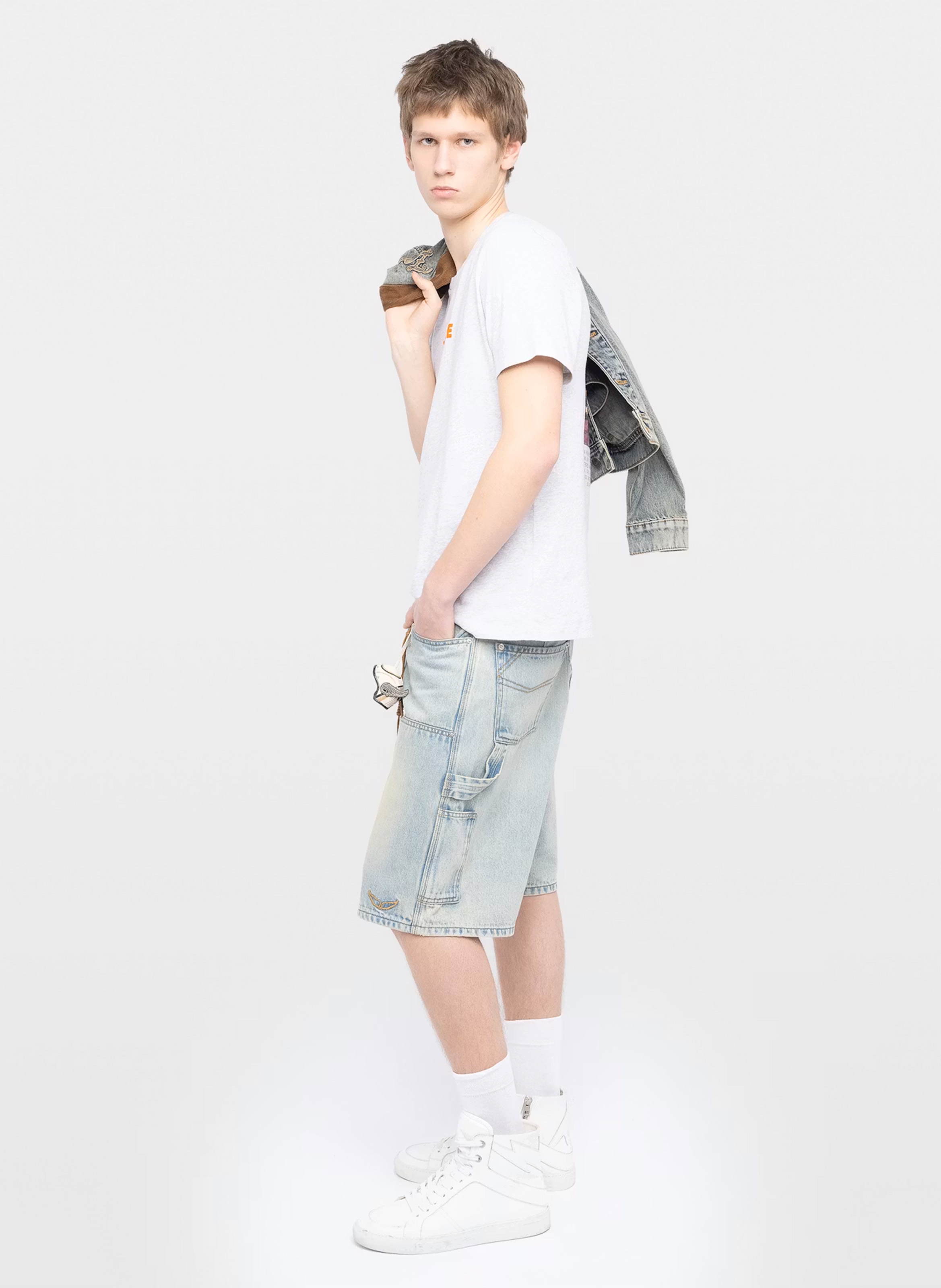 Tee-shirt imprimé col rond tommy ZADIG&VOLTAIRE Gris