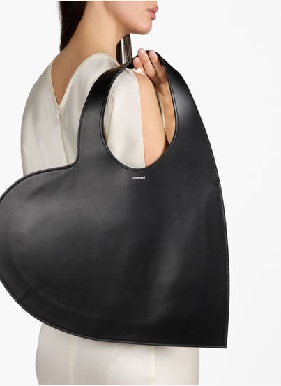 Sac épaule forme coeur en cuir
