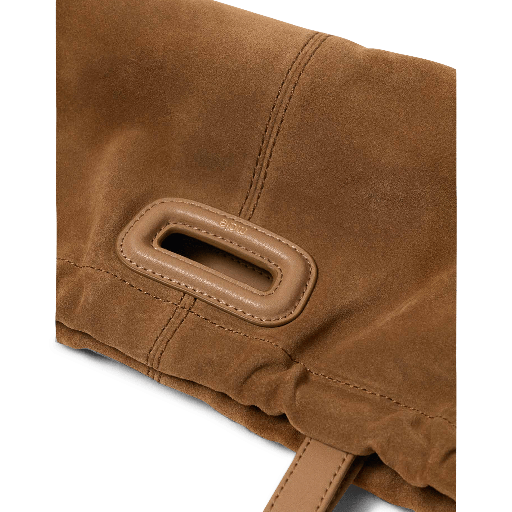 Sac porté épaule en cuir MAJE Beige