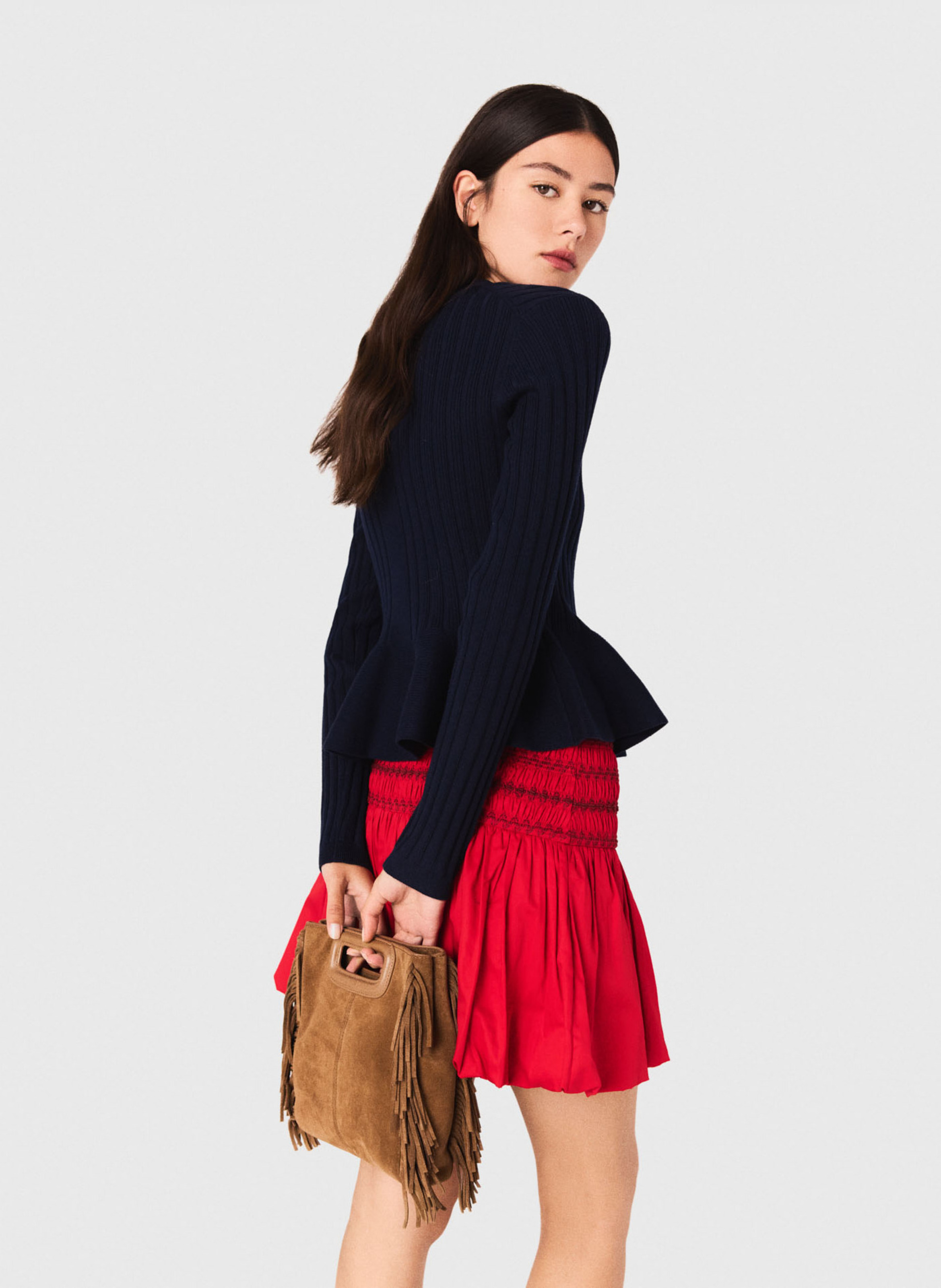 Cardigan cintré à boutons uni MAJE Bleu