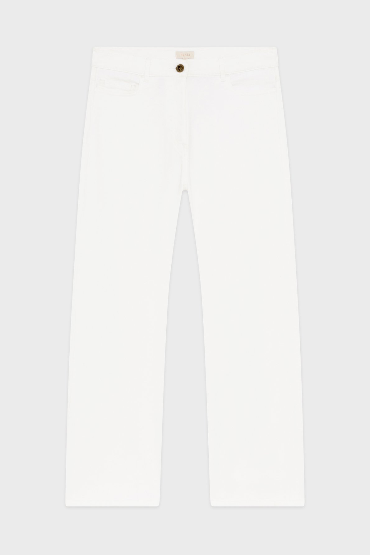 Jean droit uni - bindia PABLO Blanc