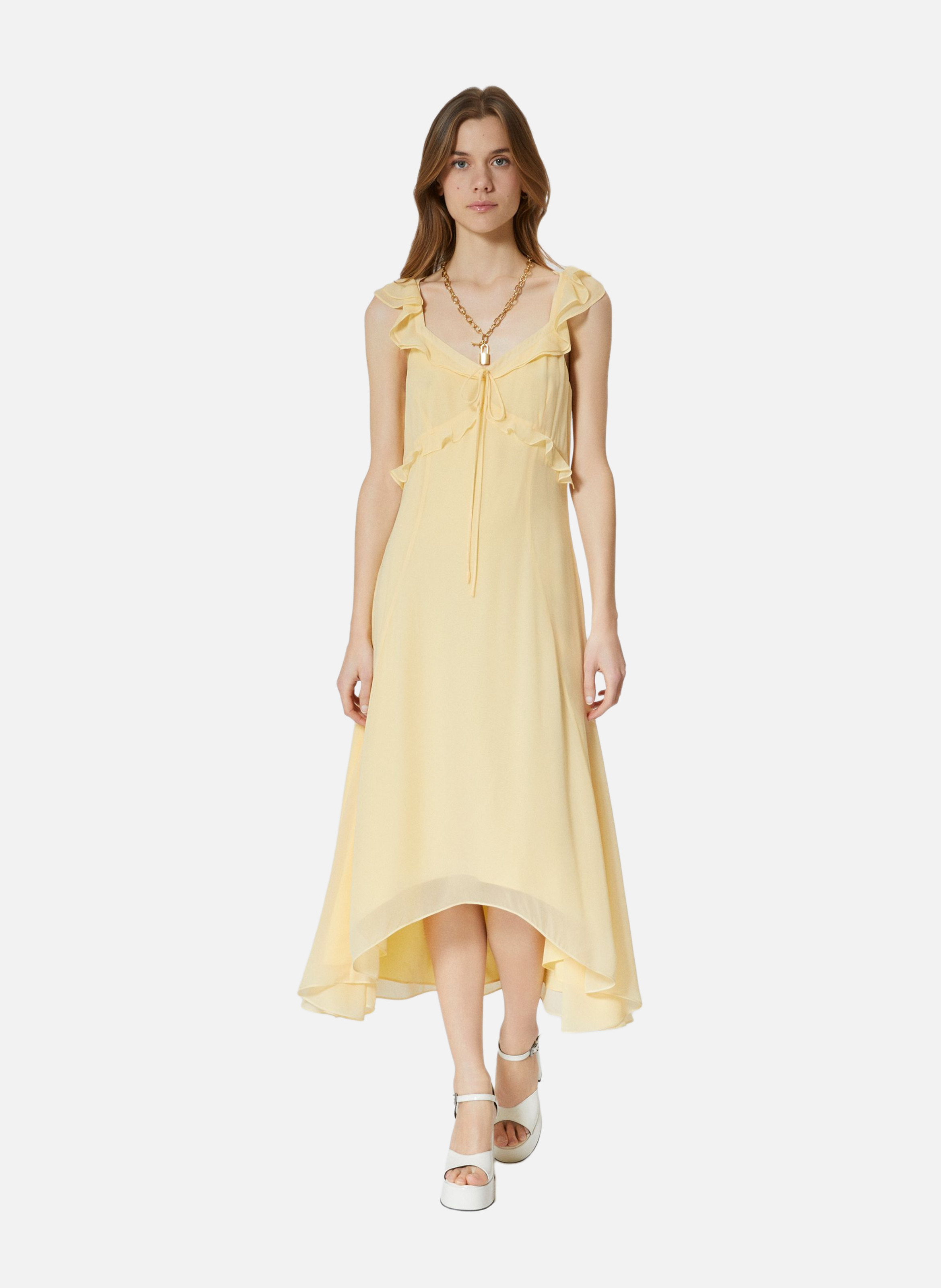 Robe longue volantée THE KOOPLES Jaune