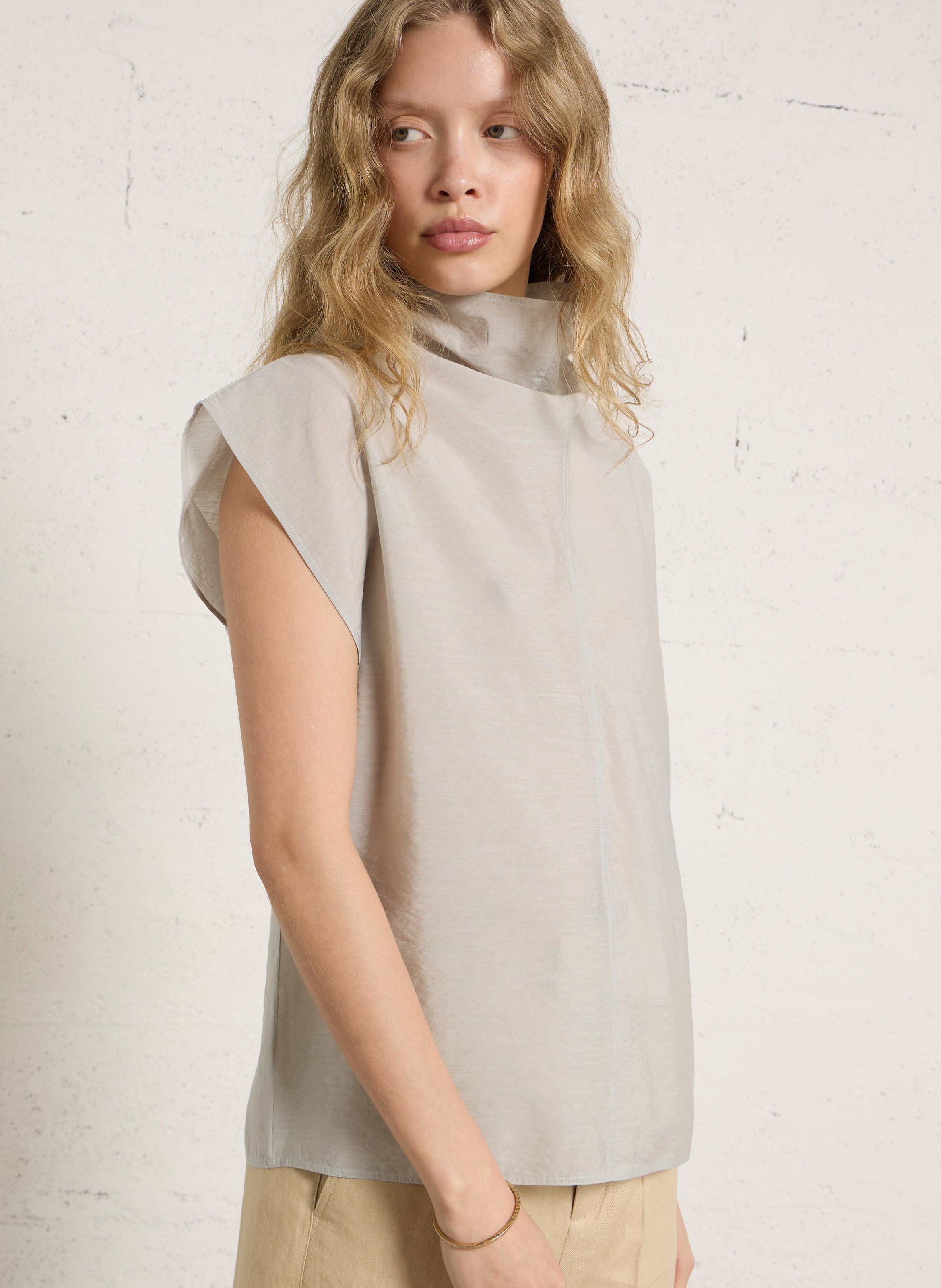 Top ample col montant izumi SOEUR Gris