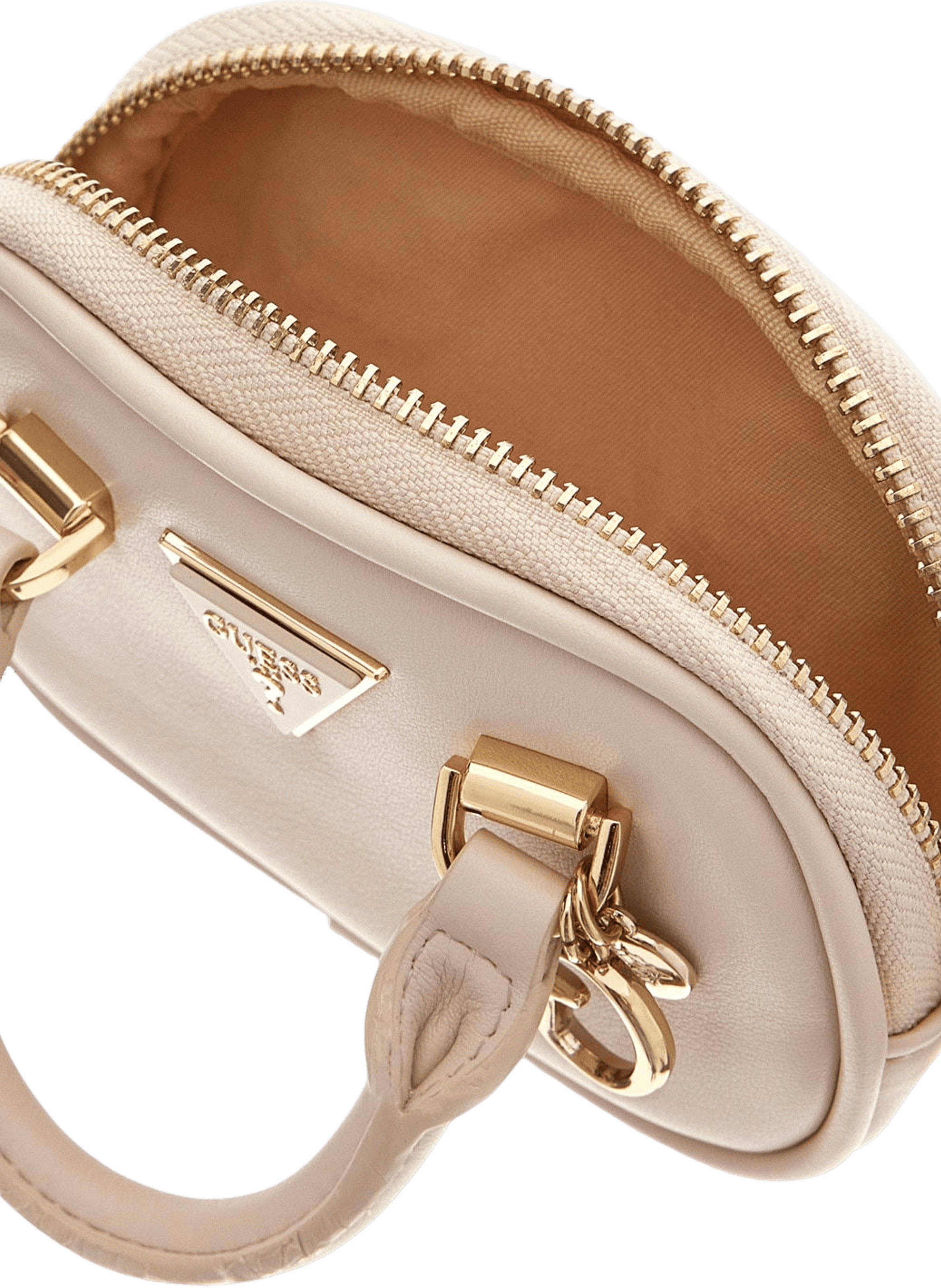 Llavero mini bolso de mano GUESS Beige