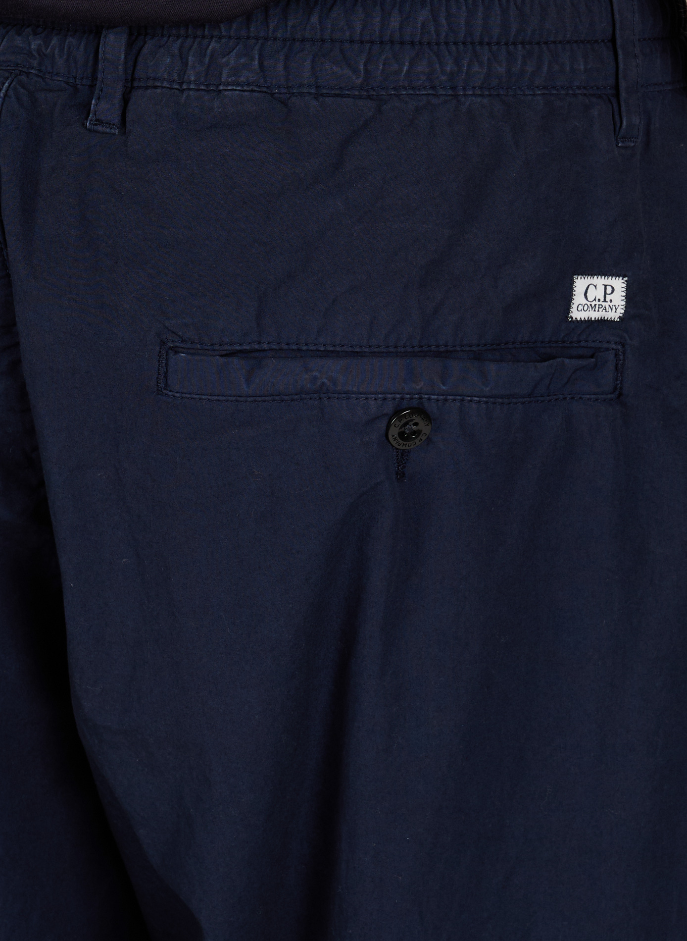 Elasticated wide-leg cotton trousers CP COMPANY Blue