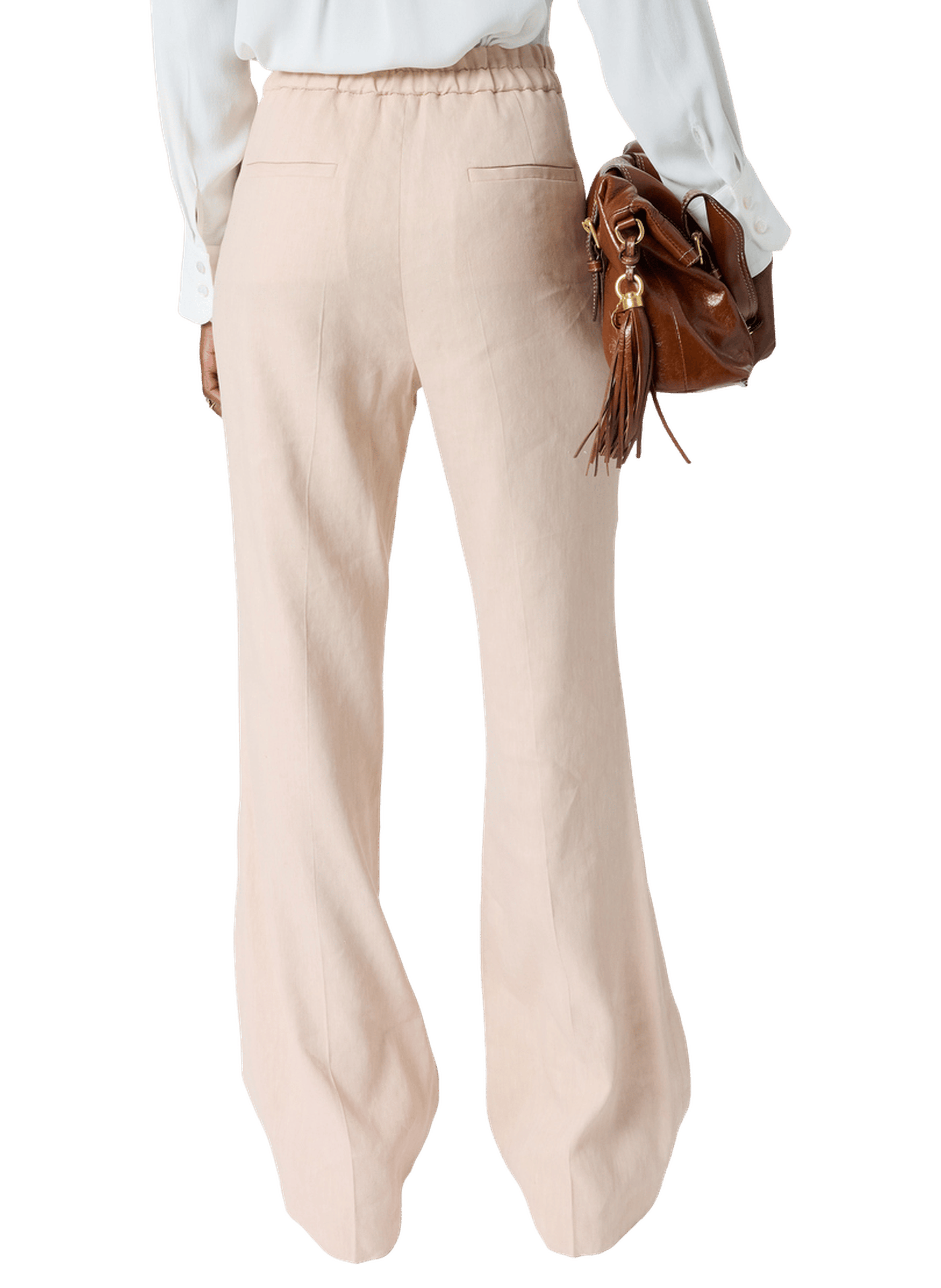 Pantalon droit en lin mélangé - alayna GERARD DAREL Beige