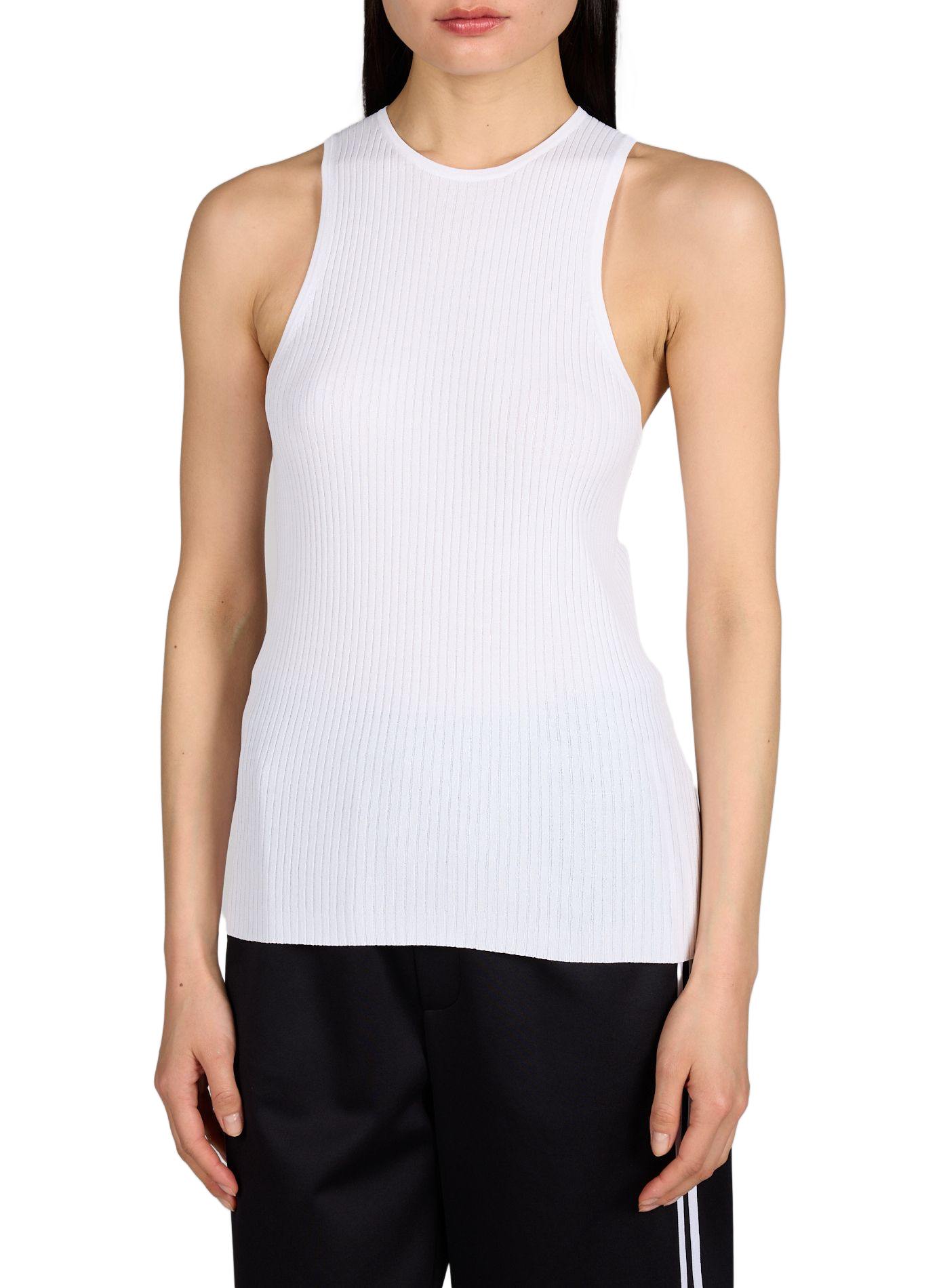 Top moulant côtelé TIBI Blanc