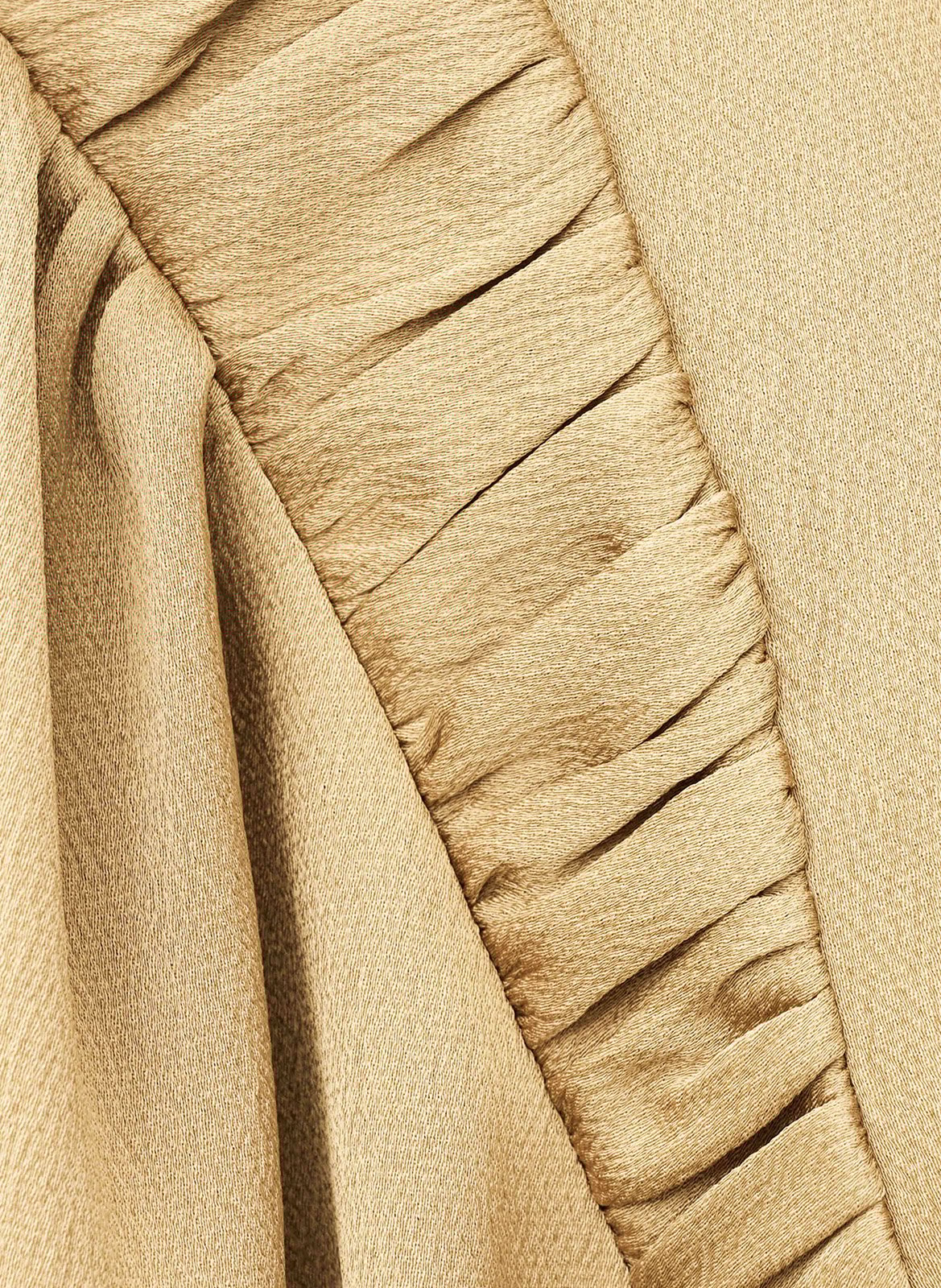 Robe midi satinée col v charlotte BA&SH Marron