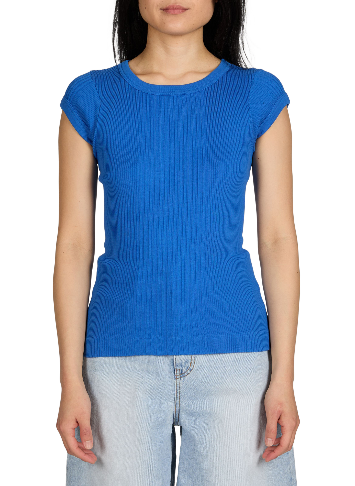 Camiseta Chalain de manga corta en punto de algodón PURE SUGAR Azul