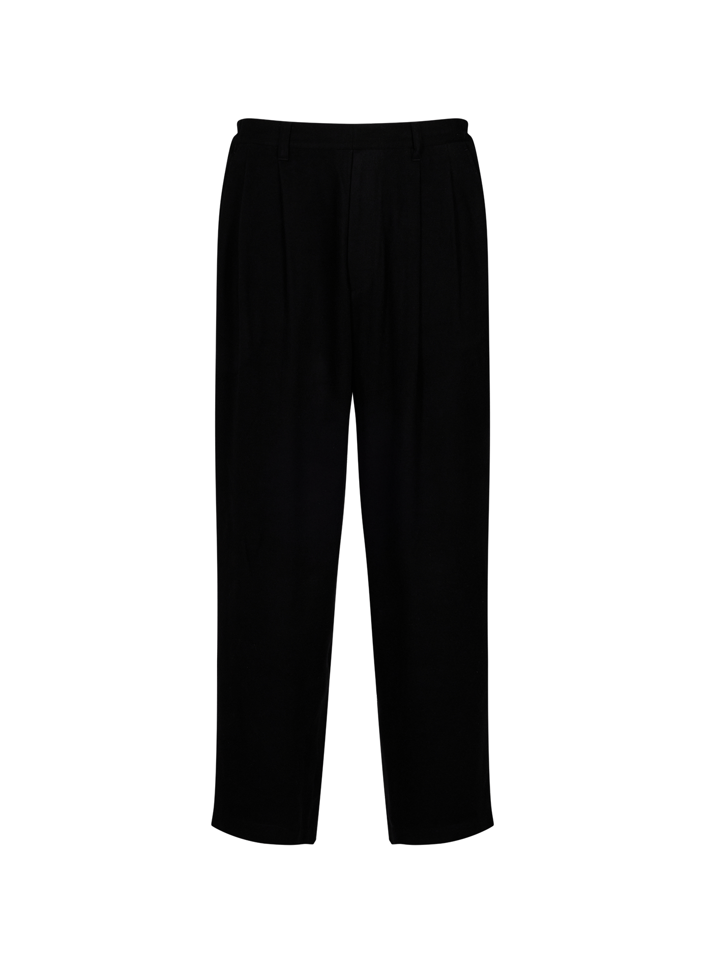 Pantalon ample plissé en soie mélangée SSSTEIN Black