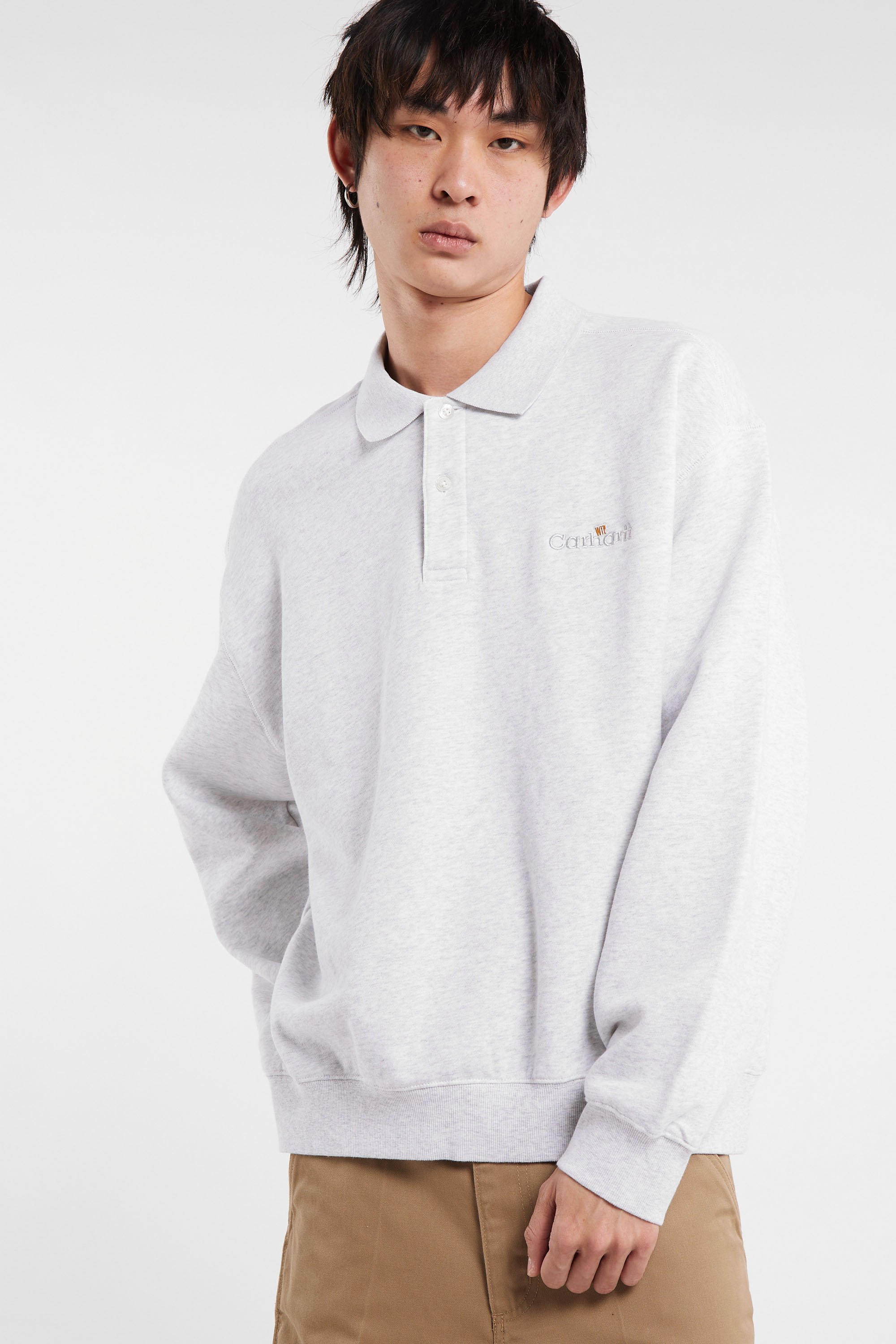 Sweatshirt wip label polo sweat CARHARTT WIP Gris