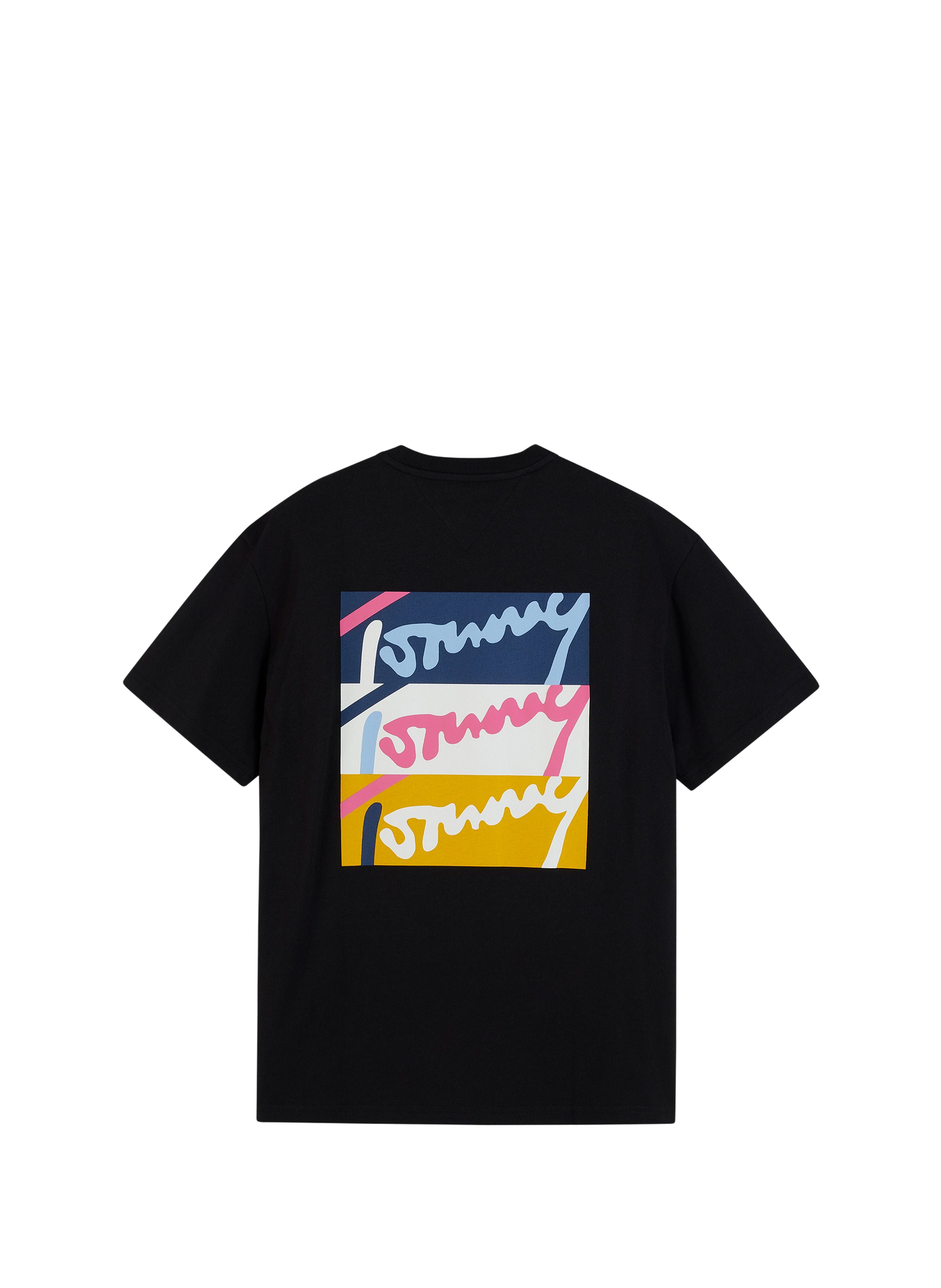 T-shirt droit à motif en coton TOMMY HILFIGER Noir