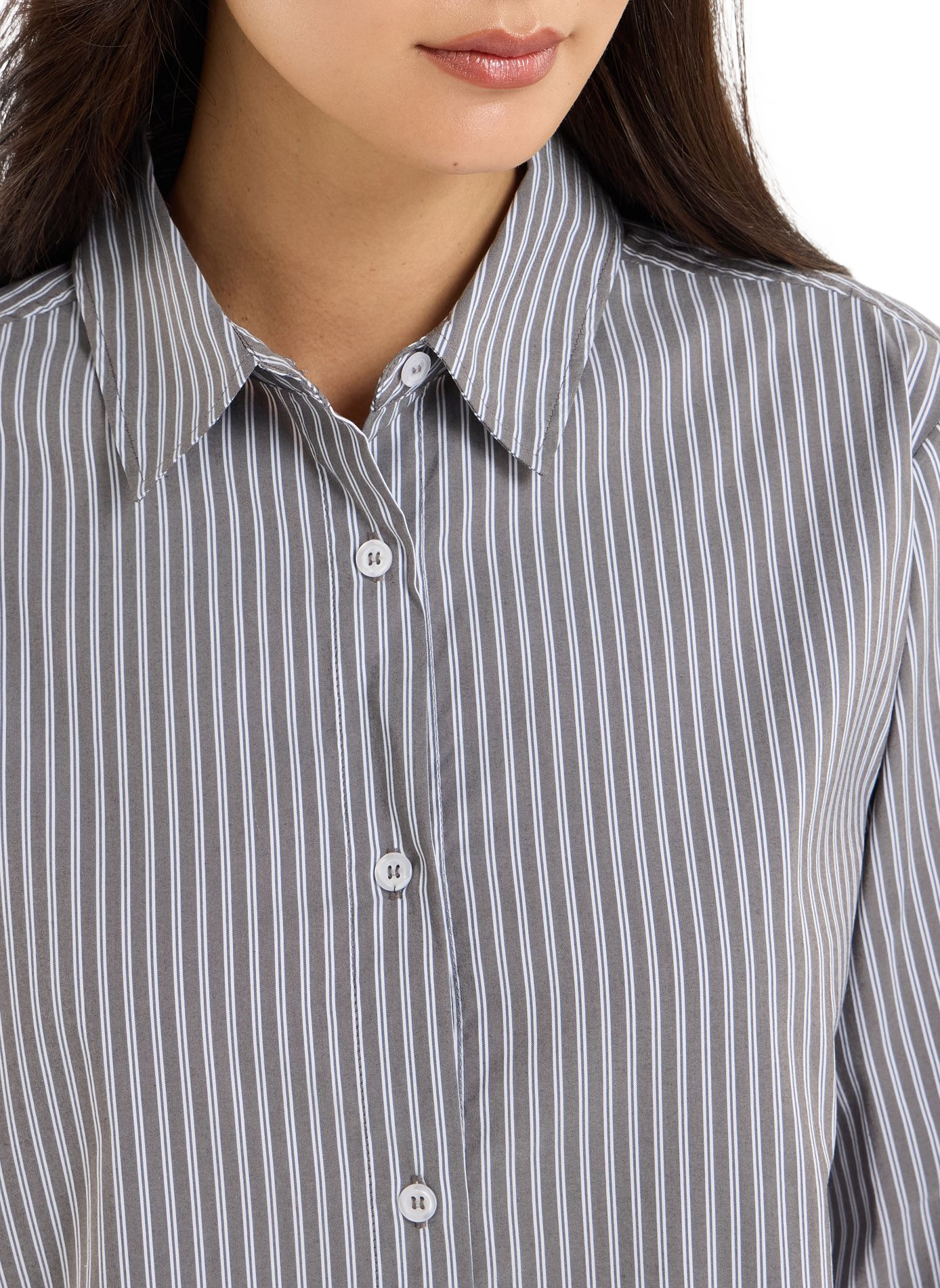 Shirt with classic collar in blended cotton | Multicolour SAISON 1865 Women