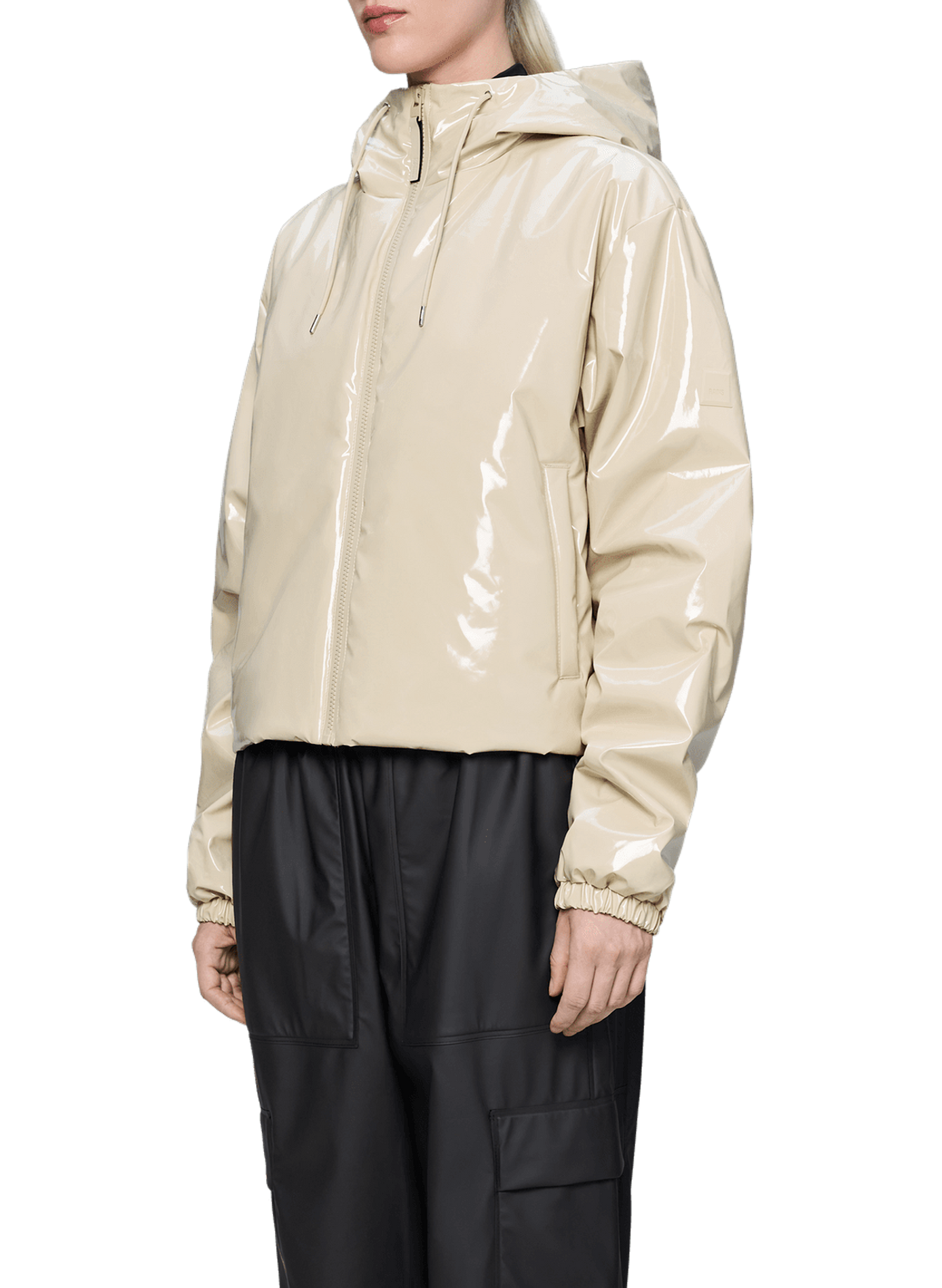 Waxed Hooded Waterproof Jacket RAINS Blue