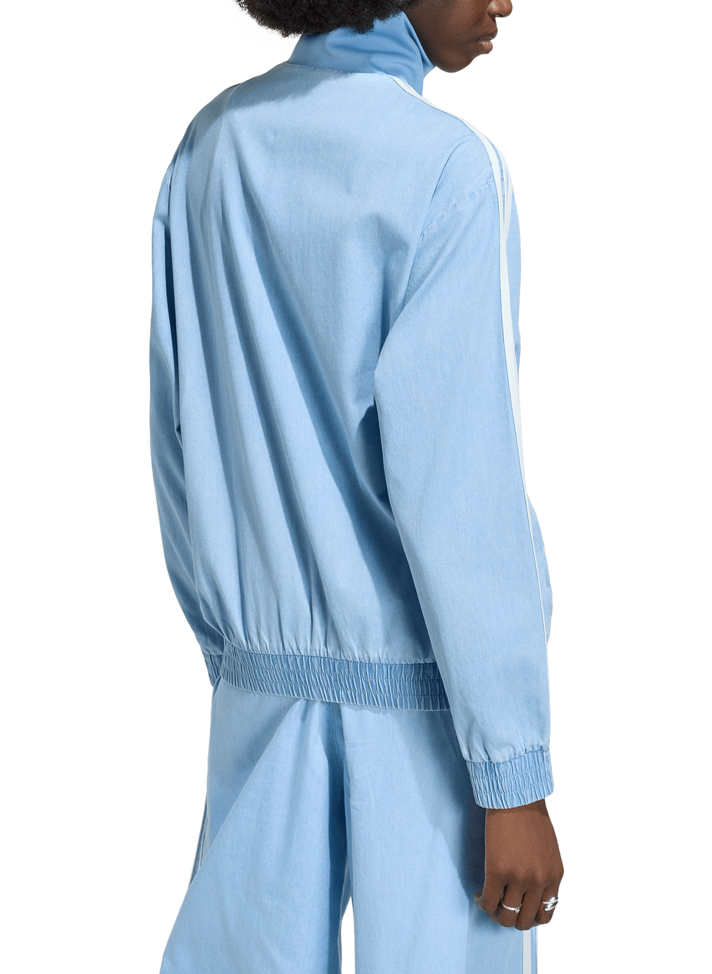 Veste à col montant en coton ADIDAS Bleu